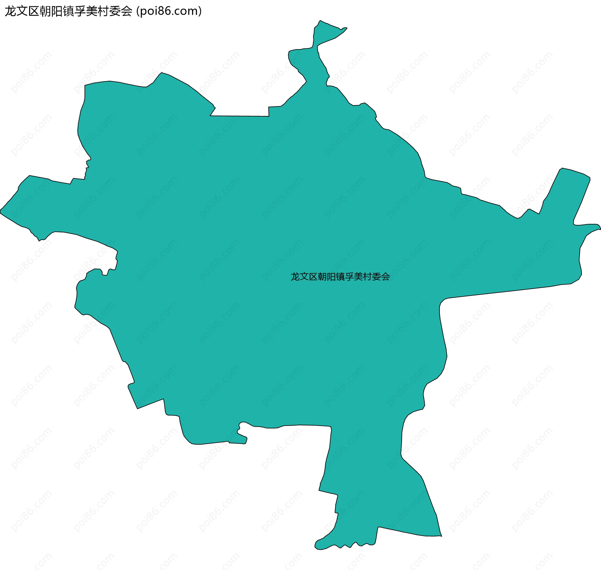 龙文区朝阳镇孚美村委会边界地图