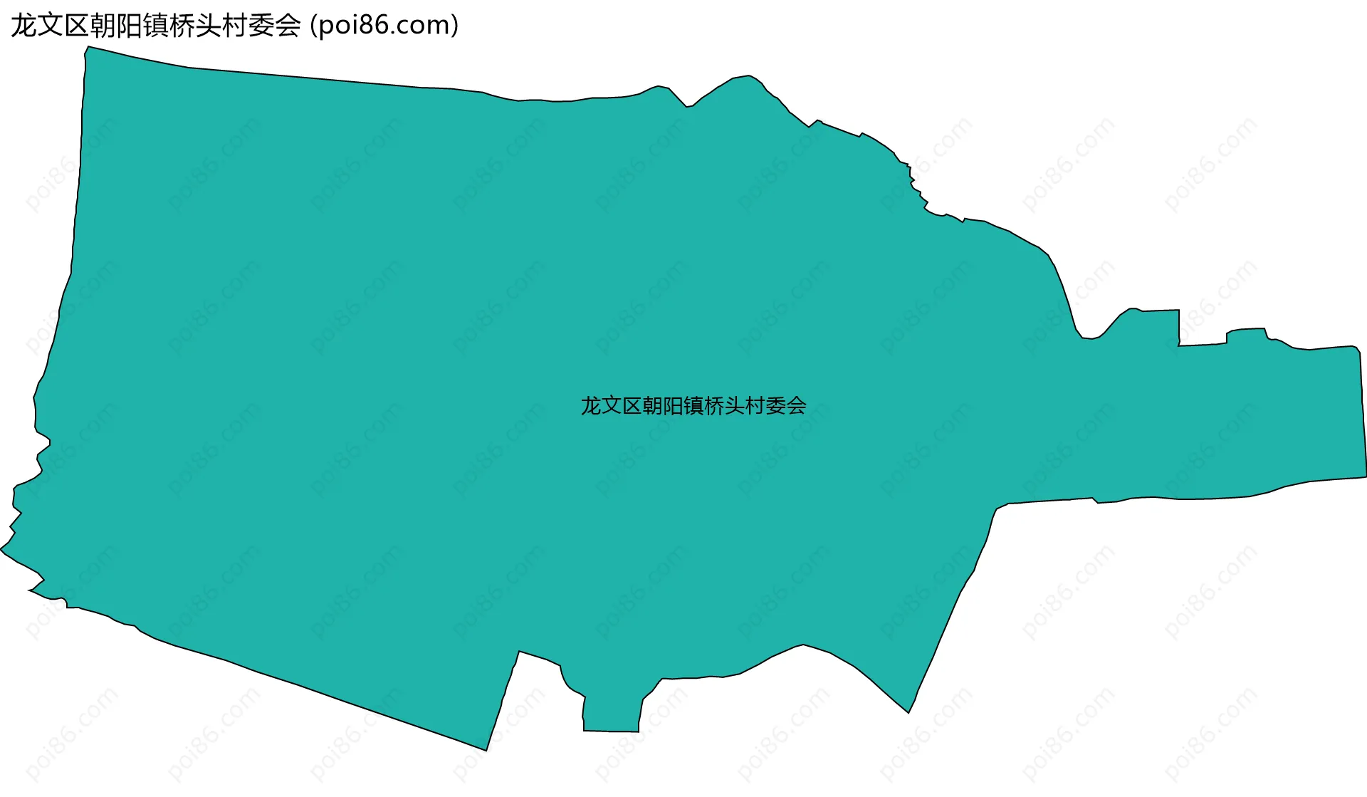 龙文区朝阳镇桥头村委会边界地图