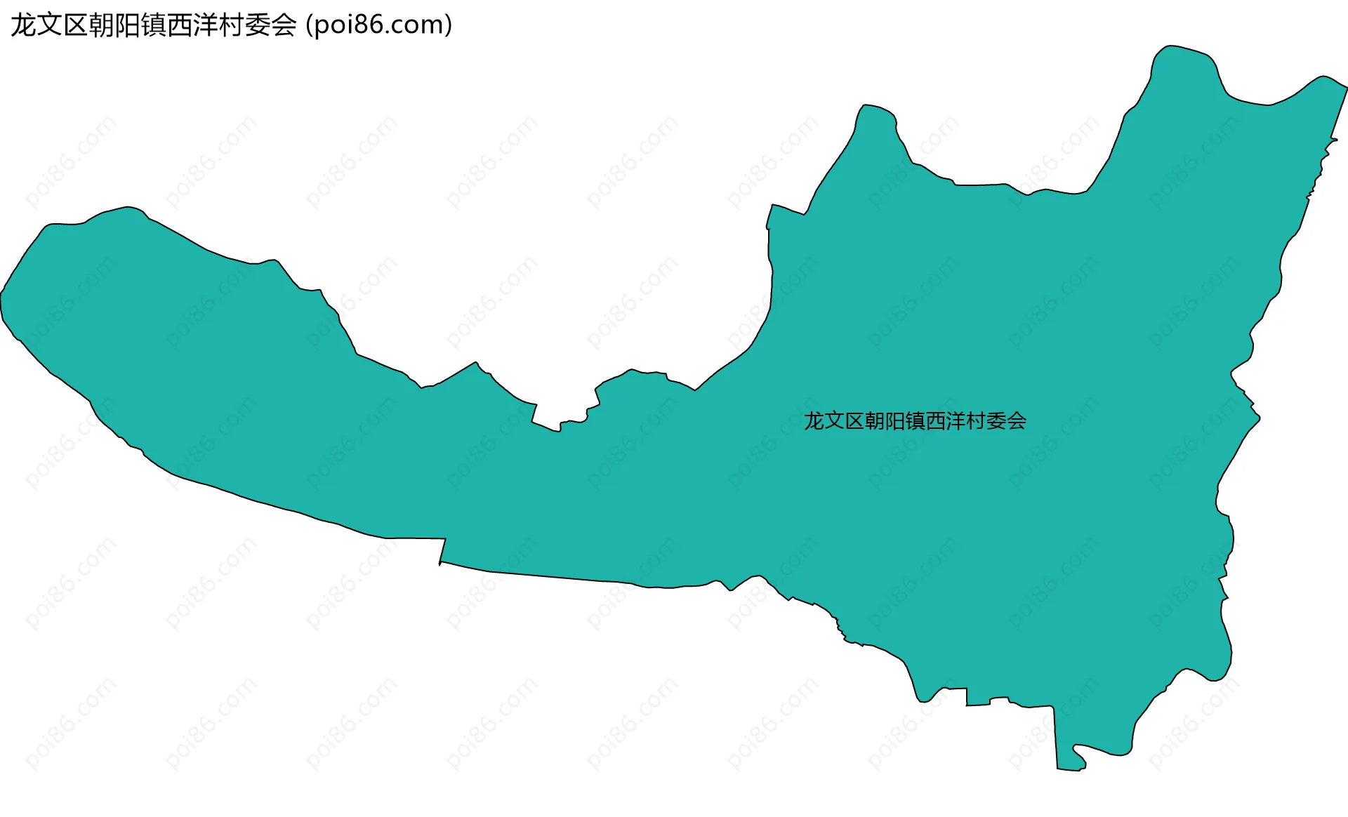 龙文区朝阳镇西洋村委会边界地图