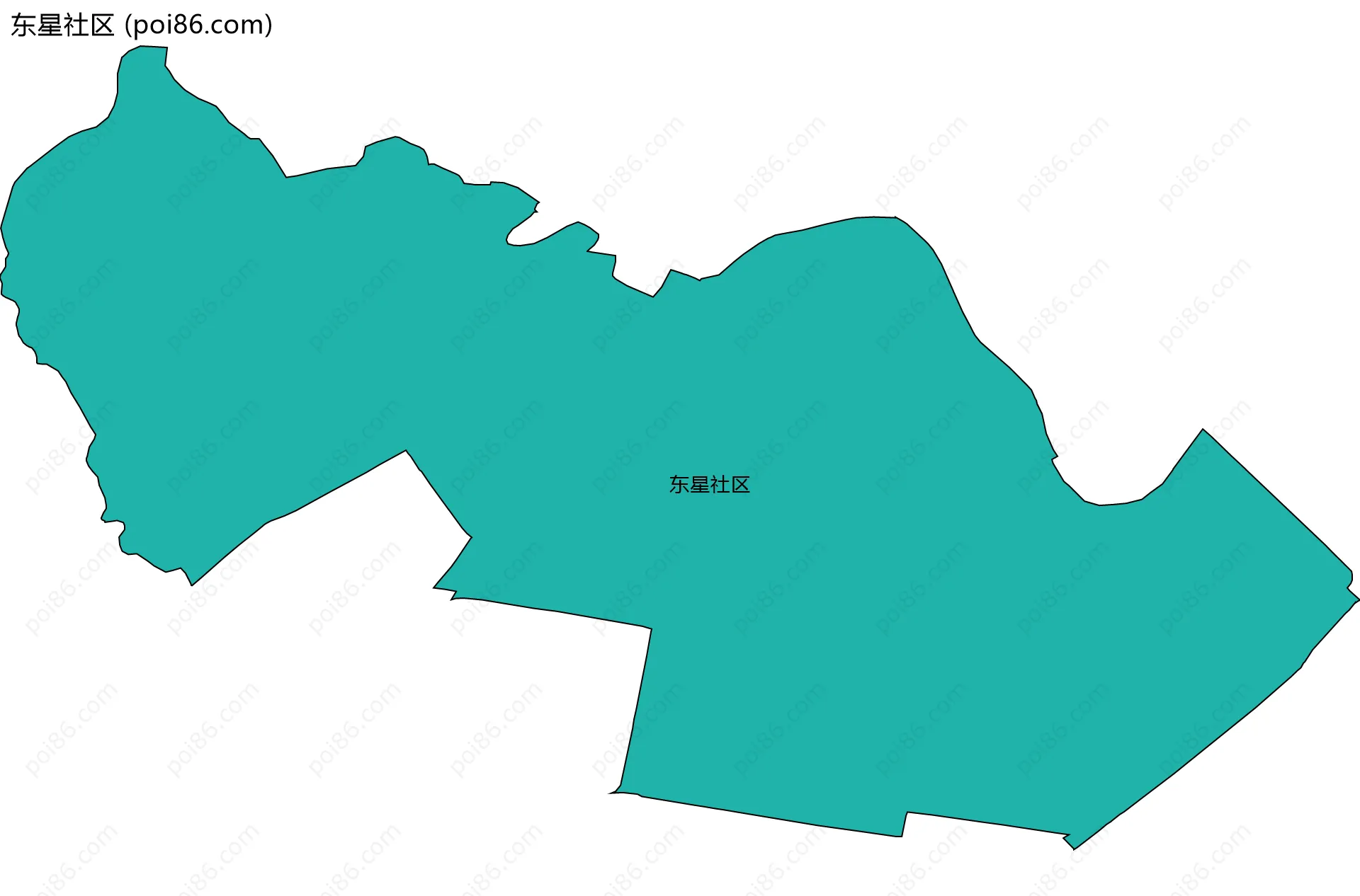 东星社区边界地图