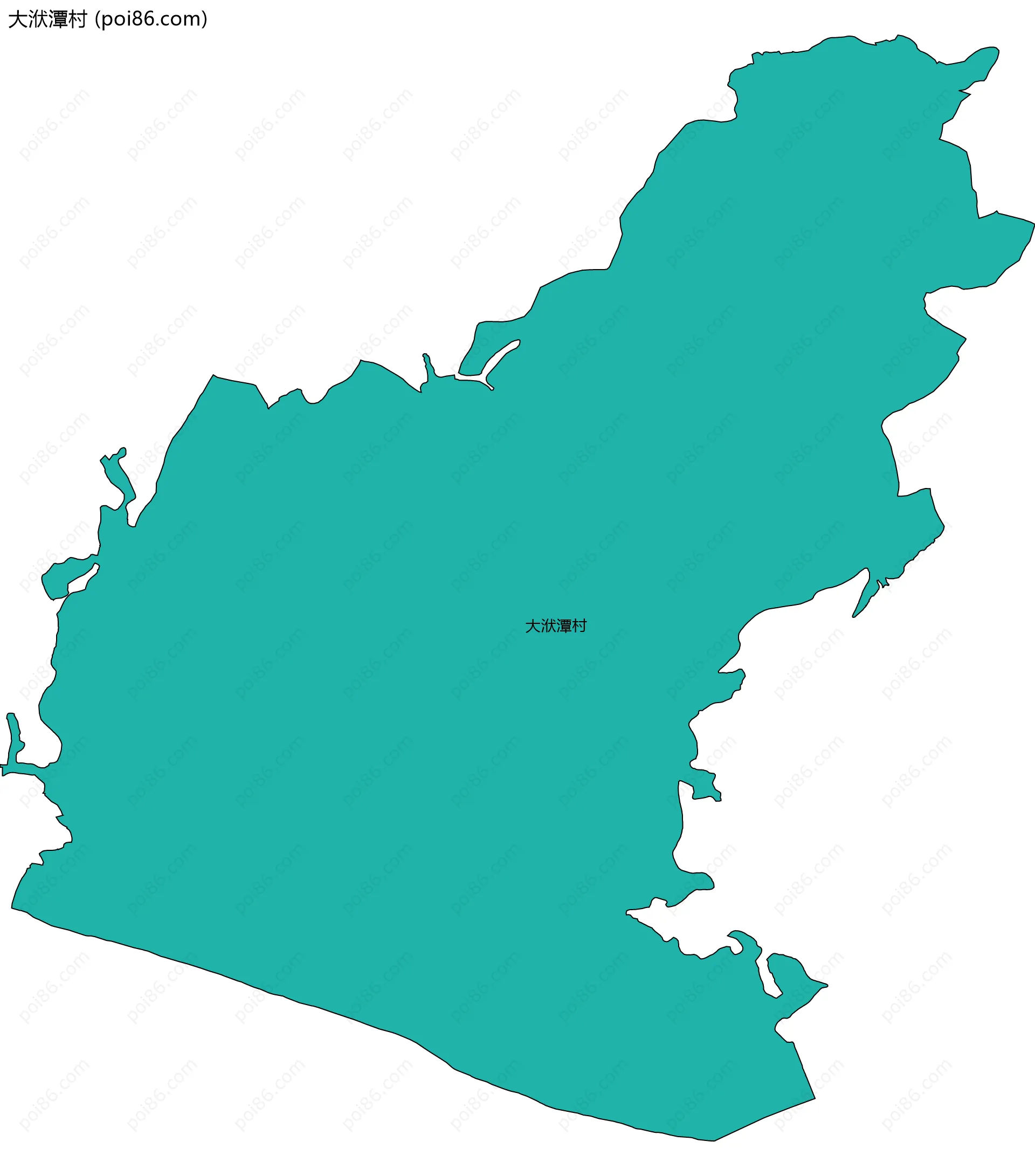 大洑潭村边界地图