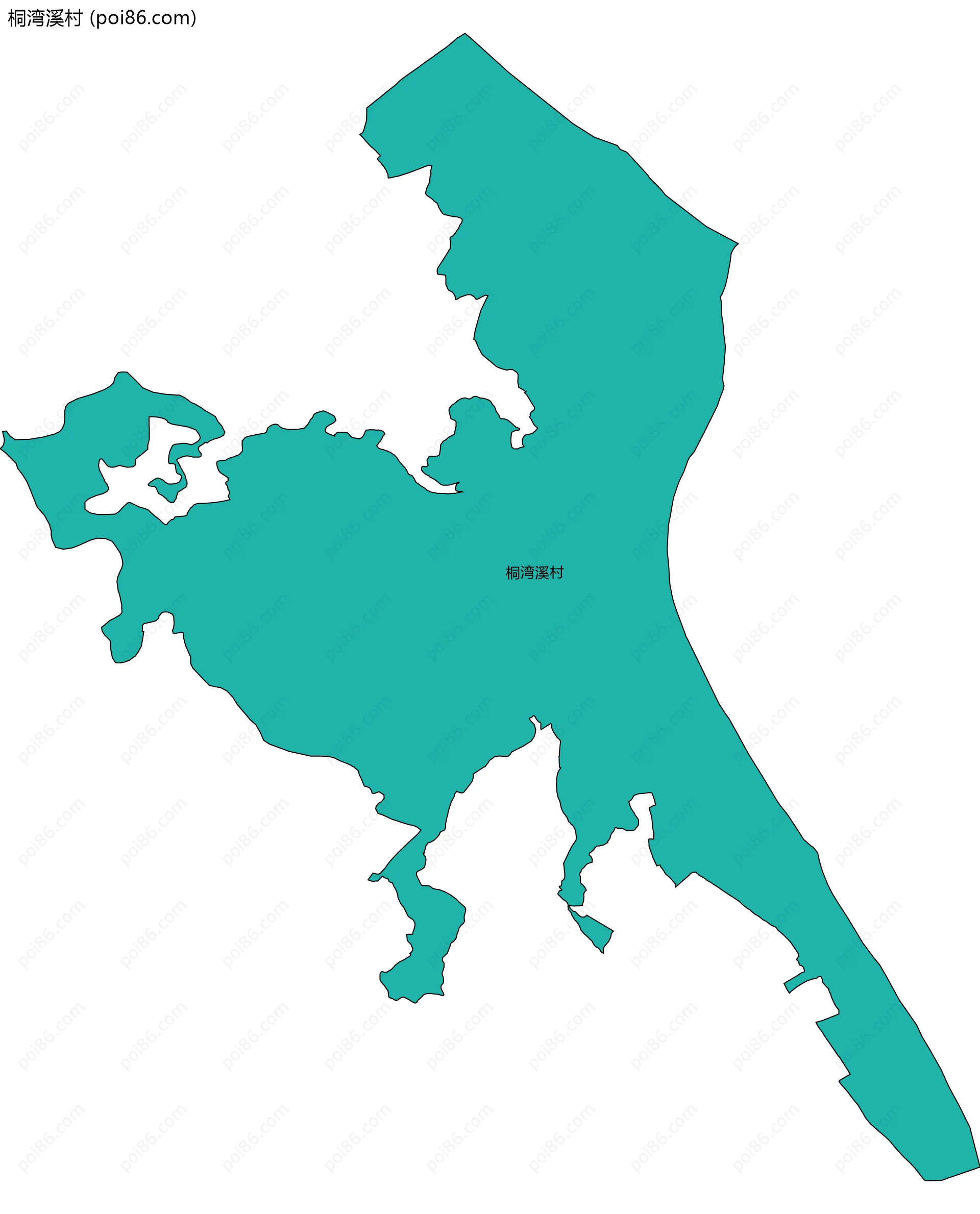 桐湾溪村边界地图