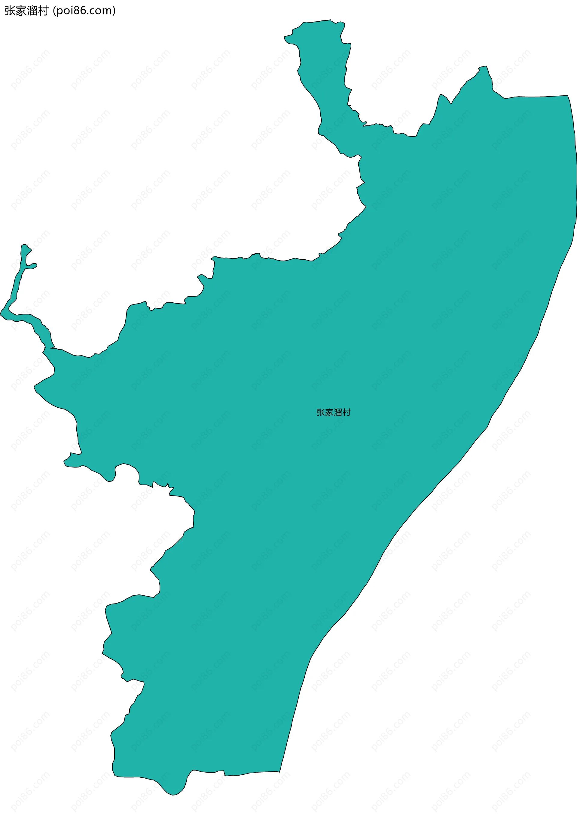 张家溜村边界地图