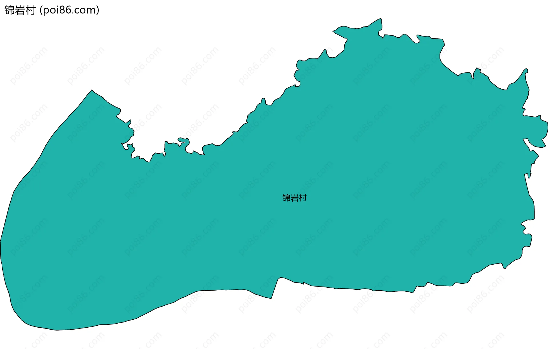 锦岩村边界地图
