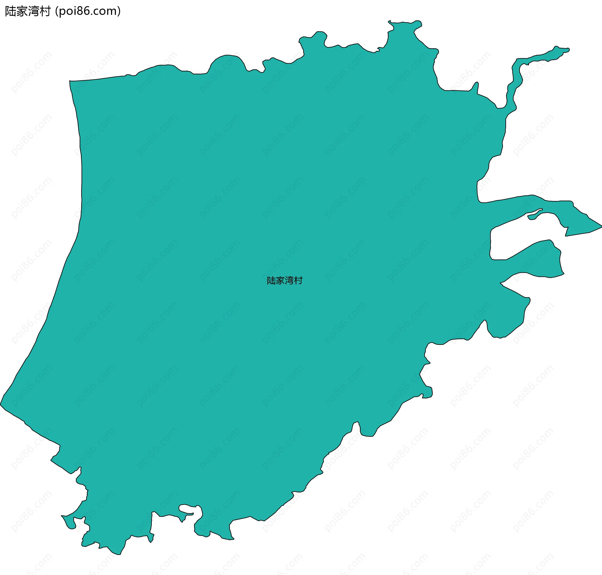 陆家湾村边界地图