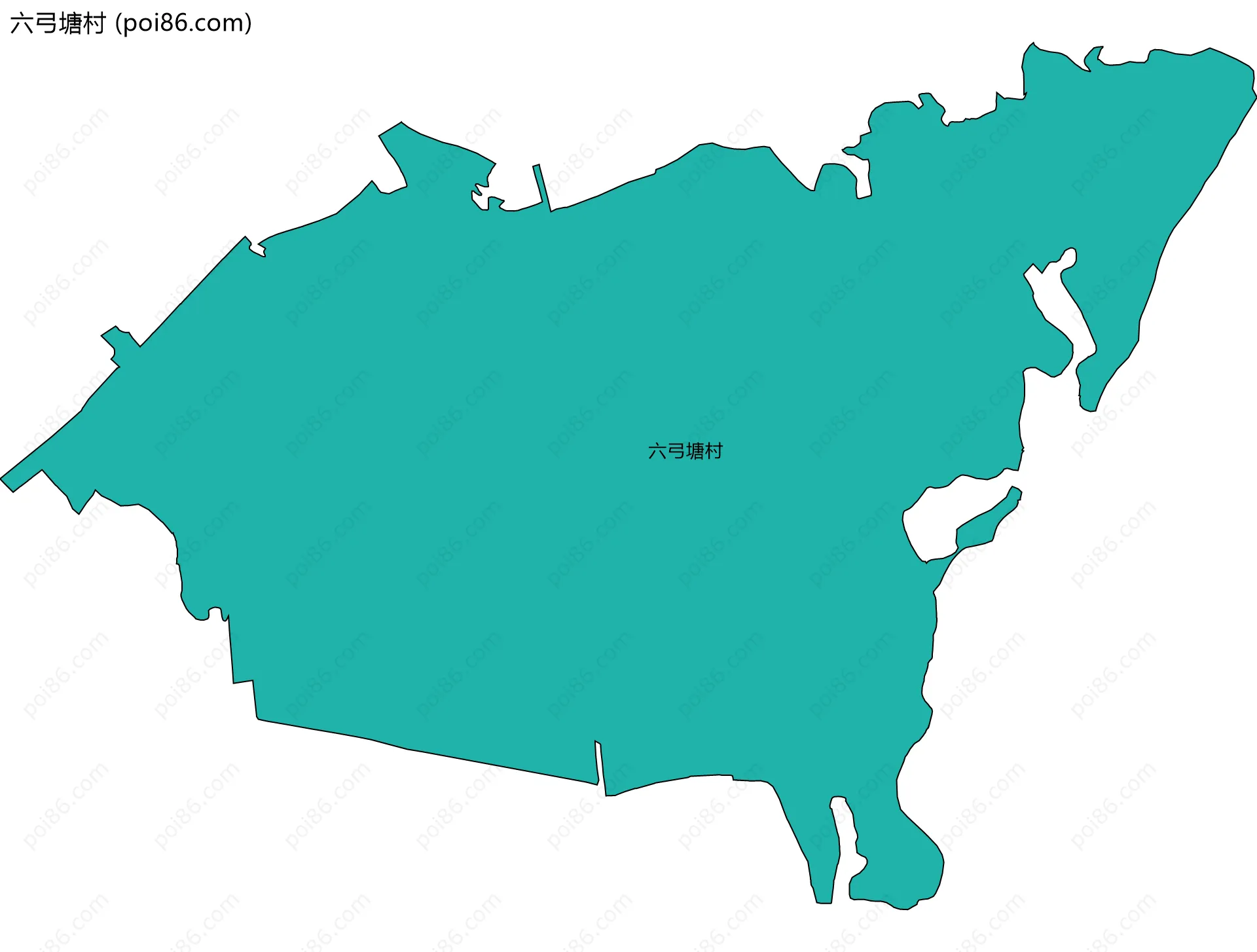 六弓塘村边界地图