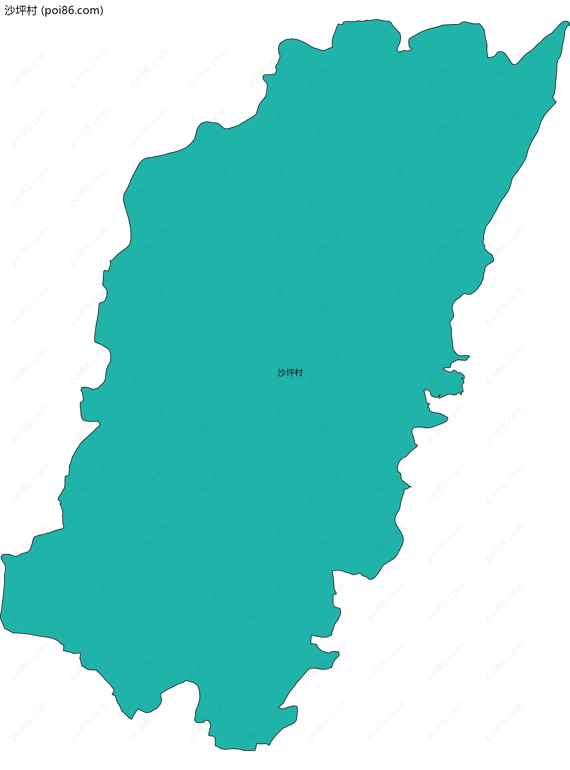 沙坪村边界地图