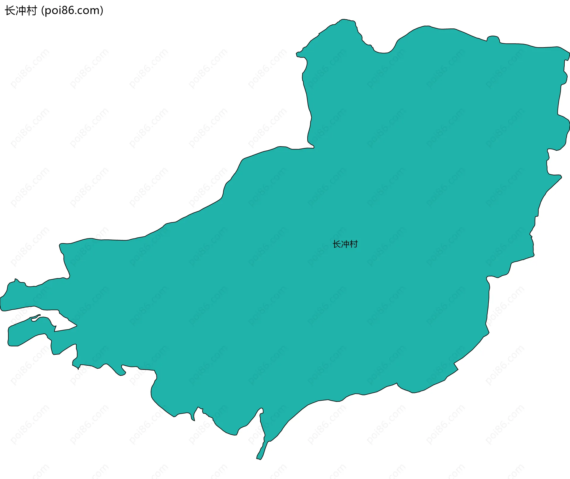长冲村边界地图