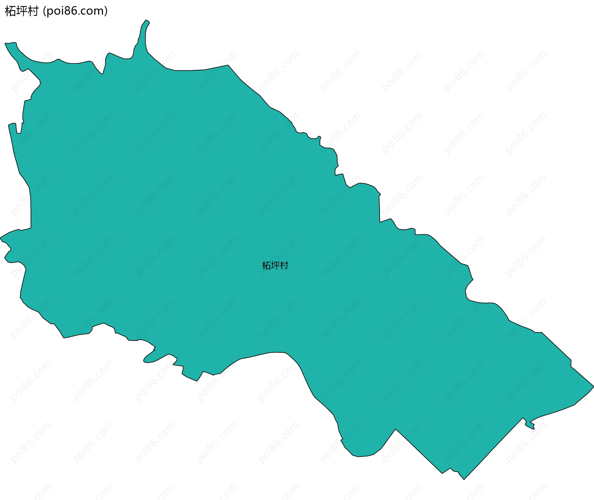 柘坪村边界地图