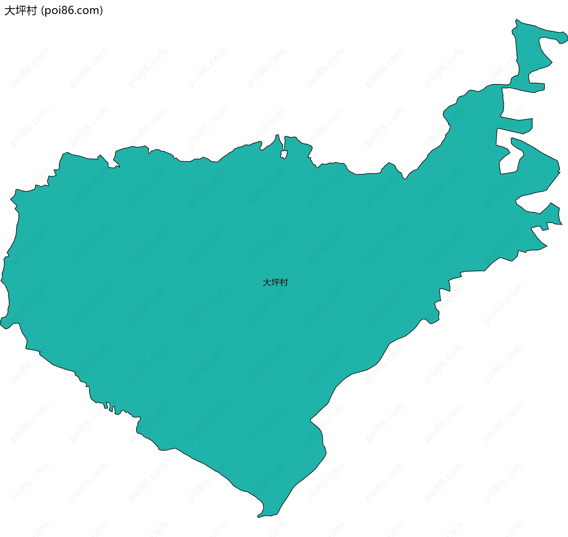 大坪村边界地图