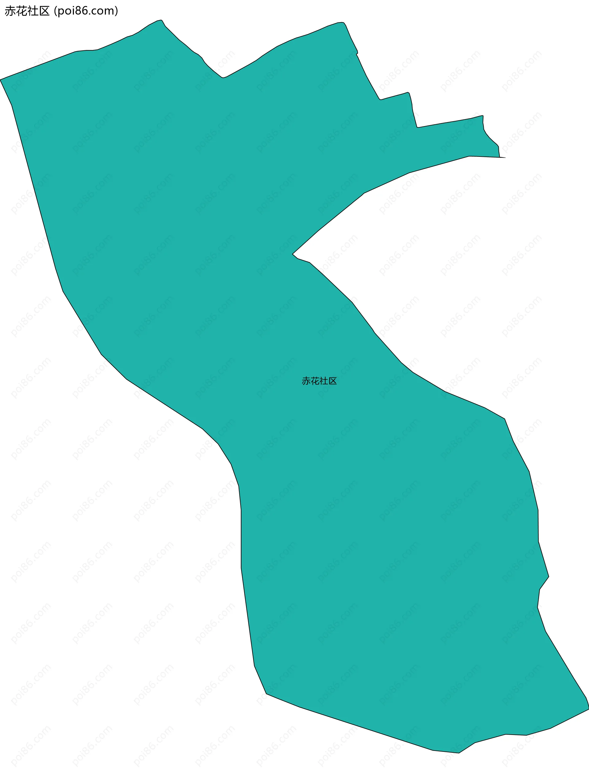 赤花社区边界地图