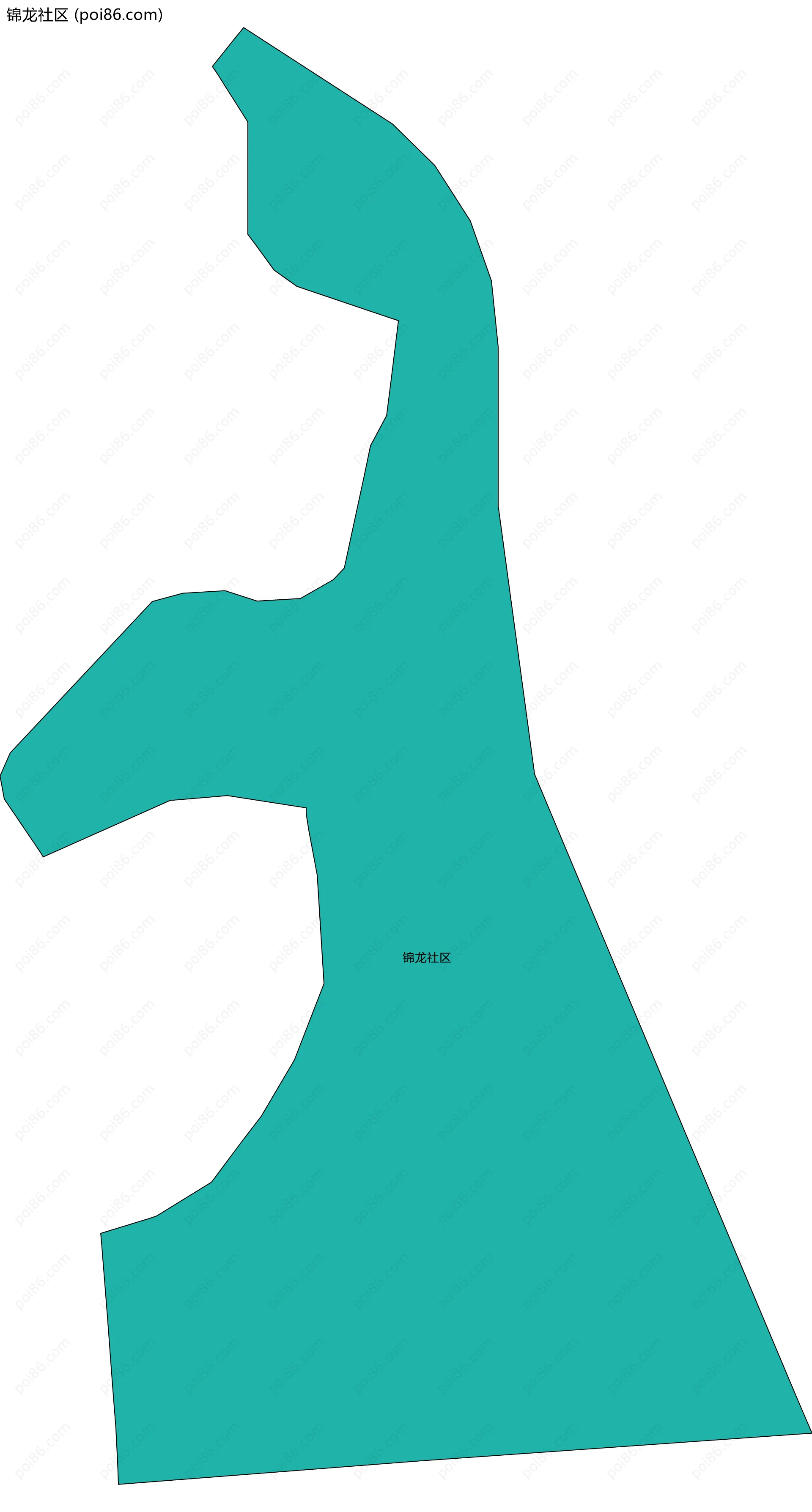 锦龙社区边界地图