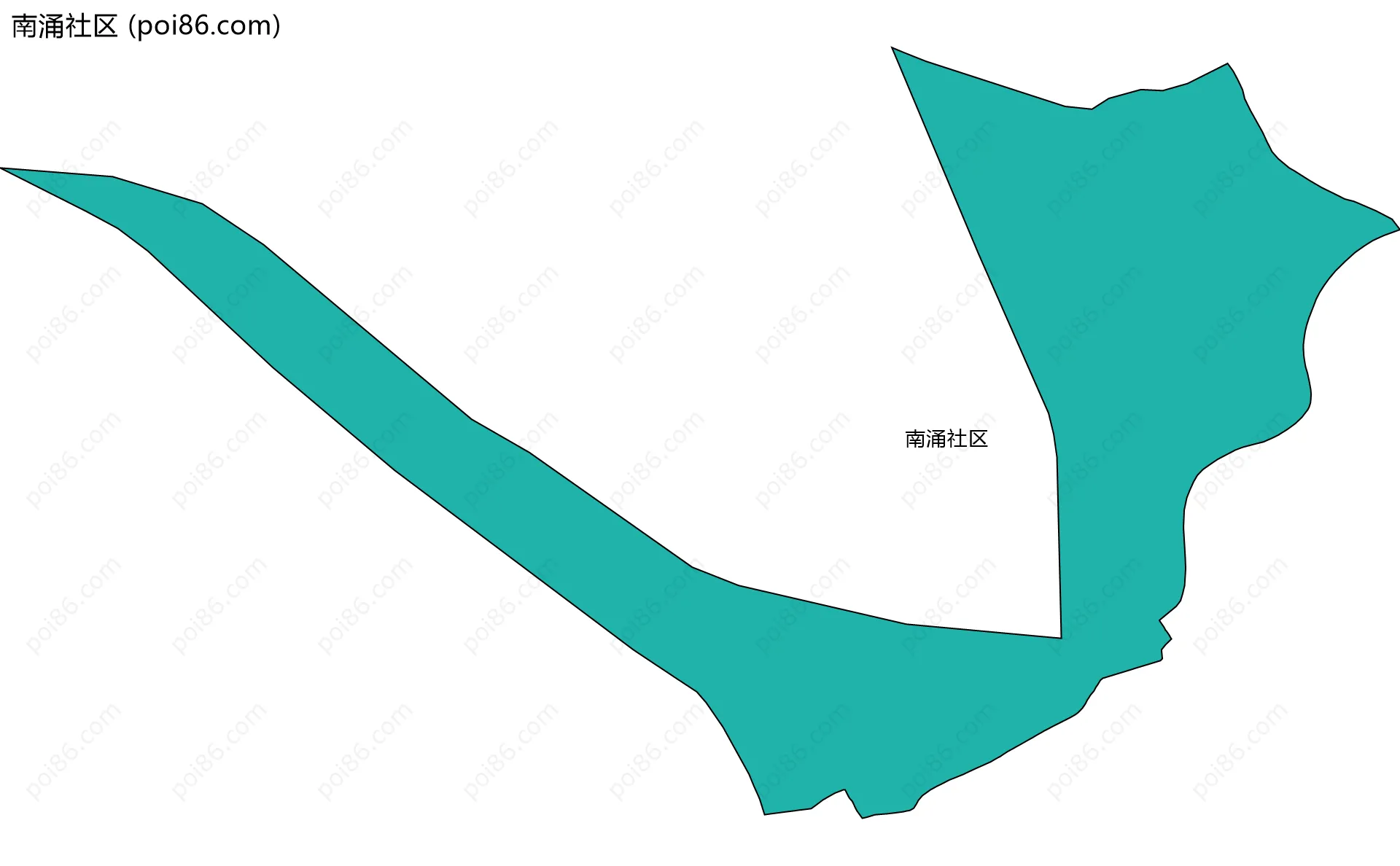 南涌社区边界地图