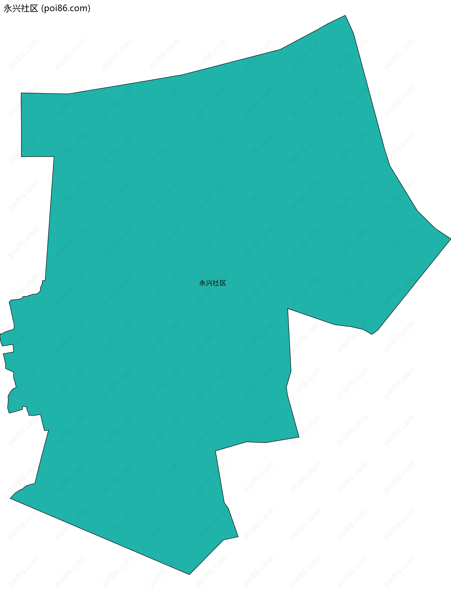 永兴社区边界地图