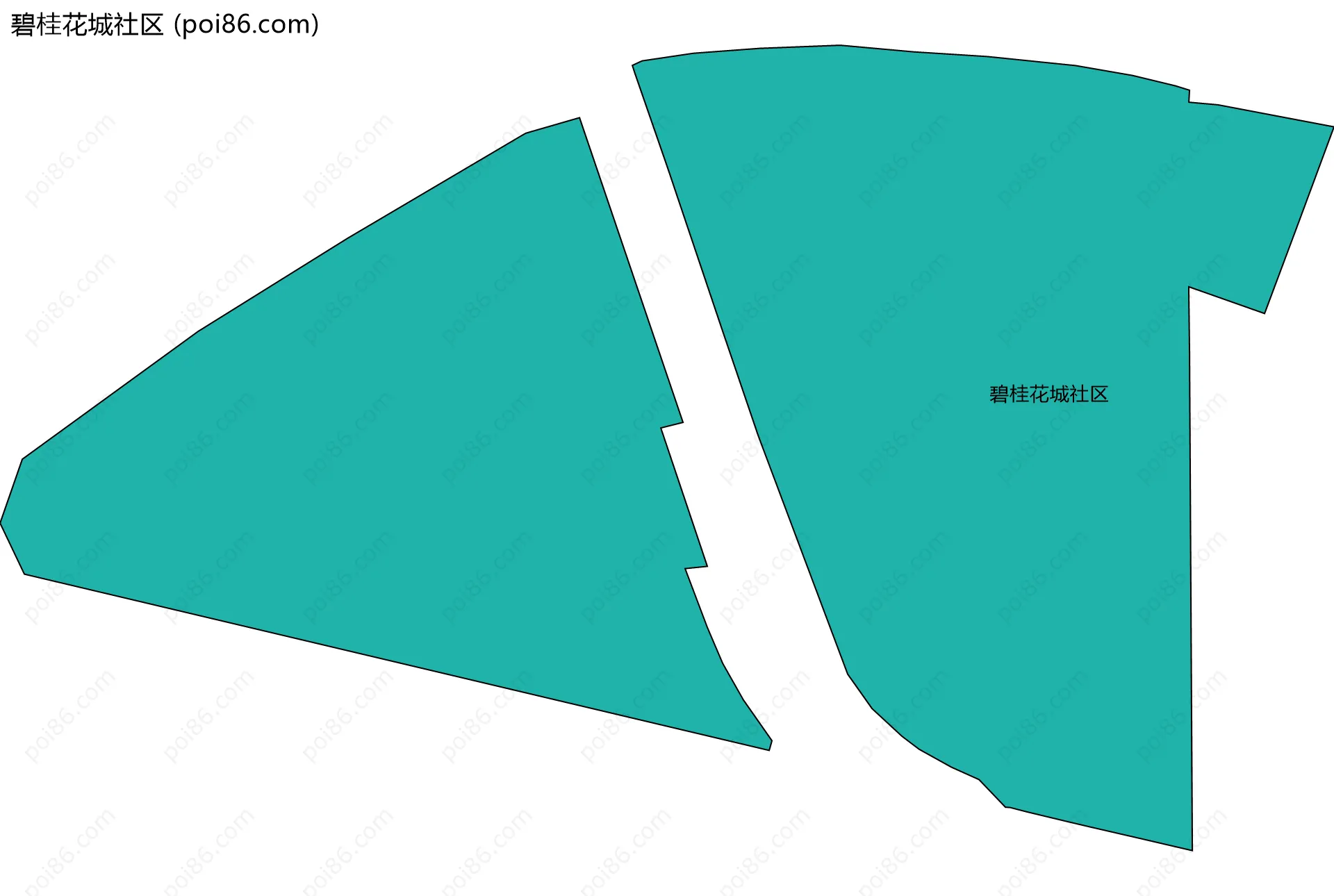 碧桂花城社区边界地图