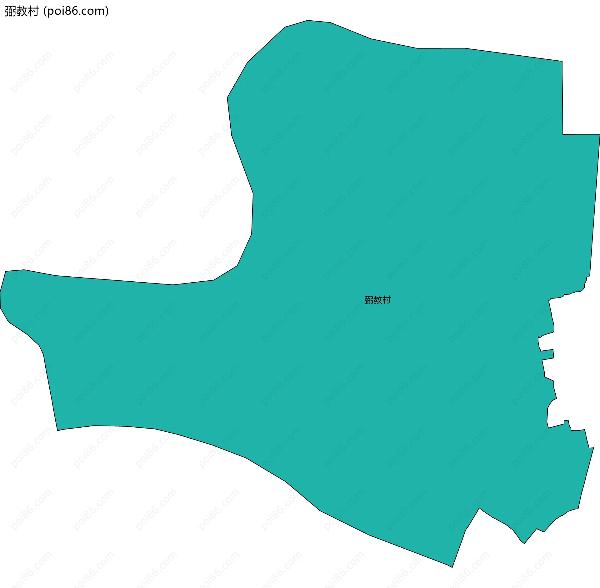 弼教村边界地图