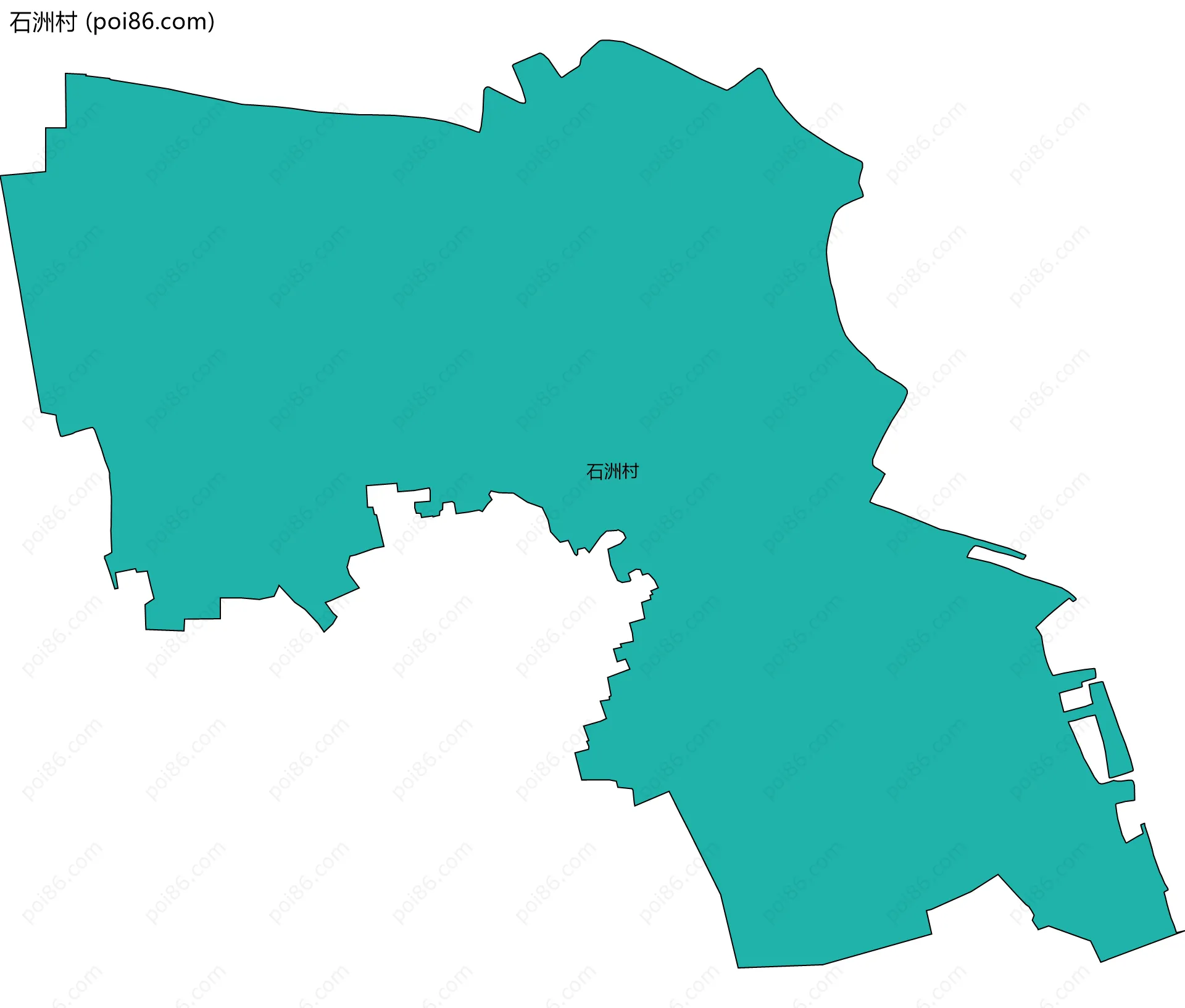 石洲村边界地图