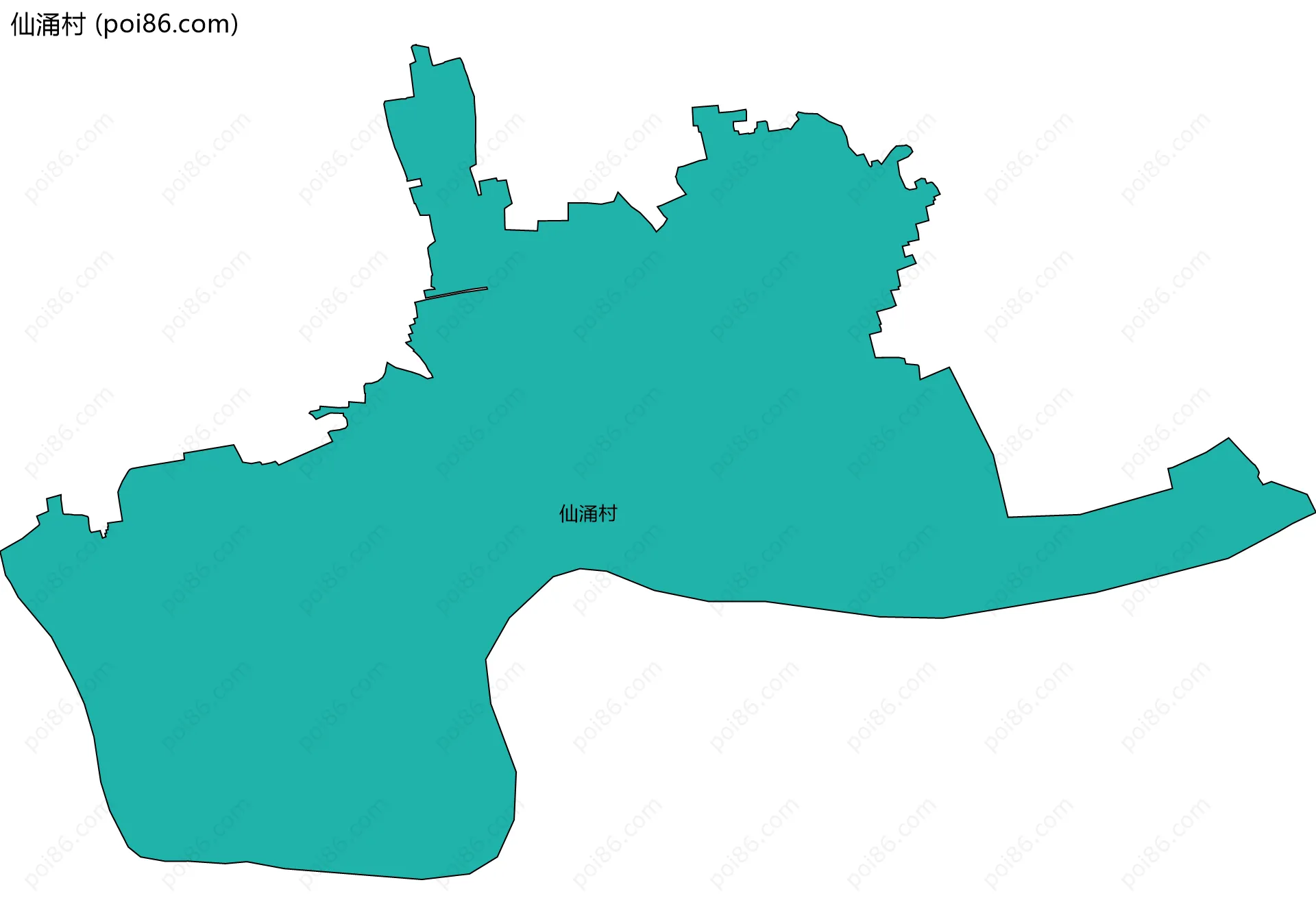 仙涌村边界地图