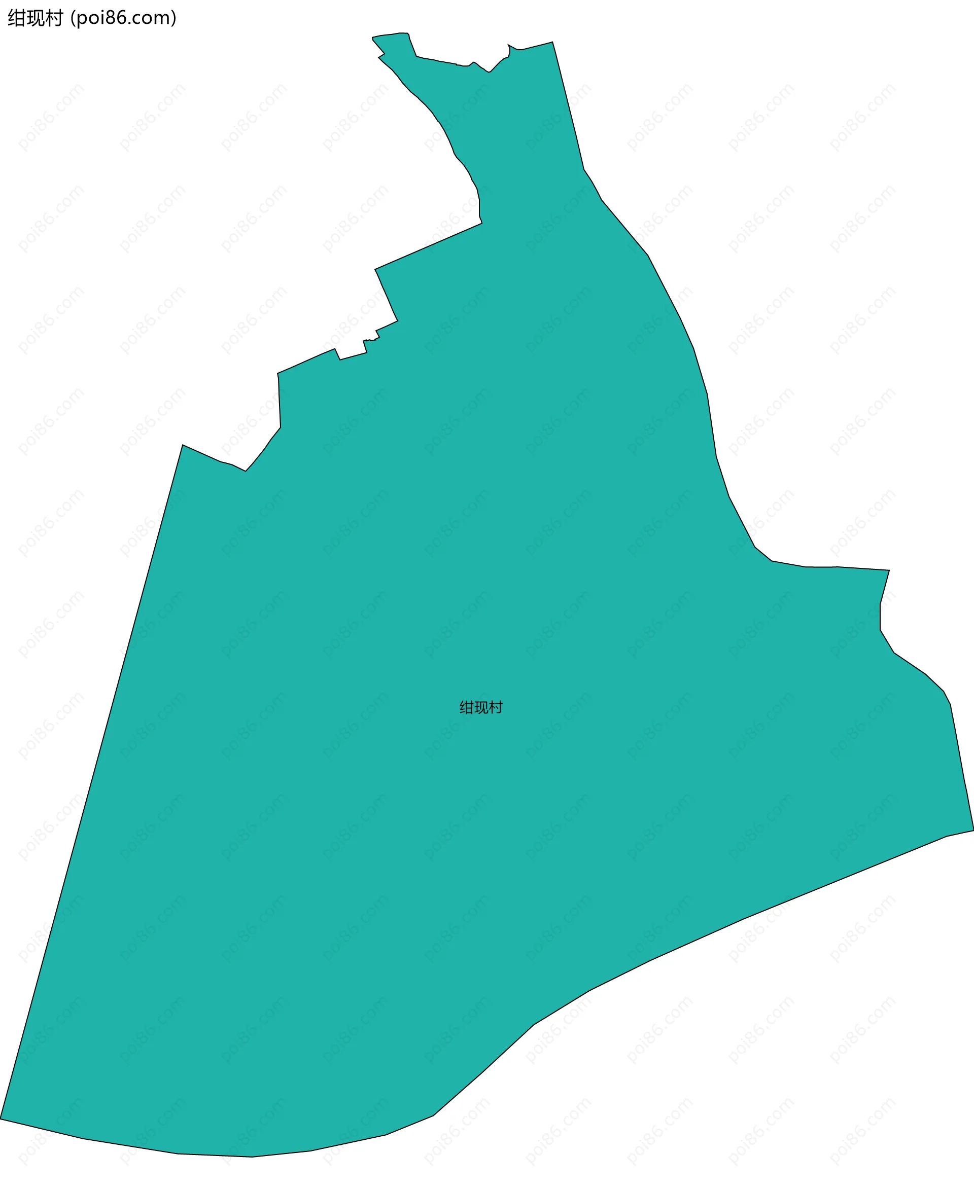 绀现村边界地图