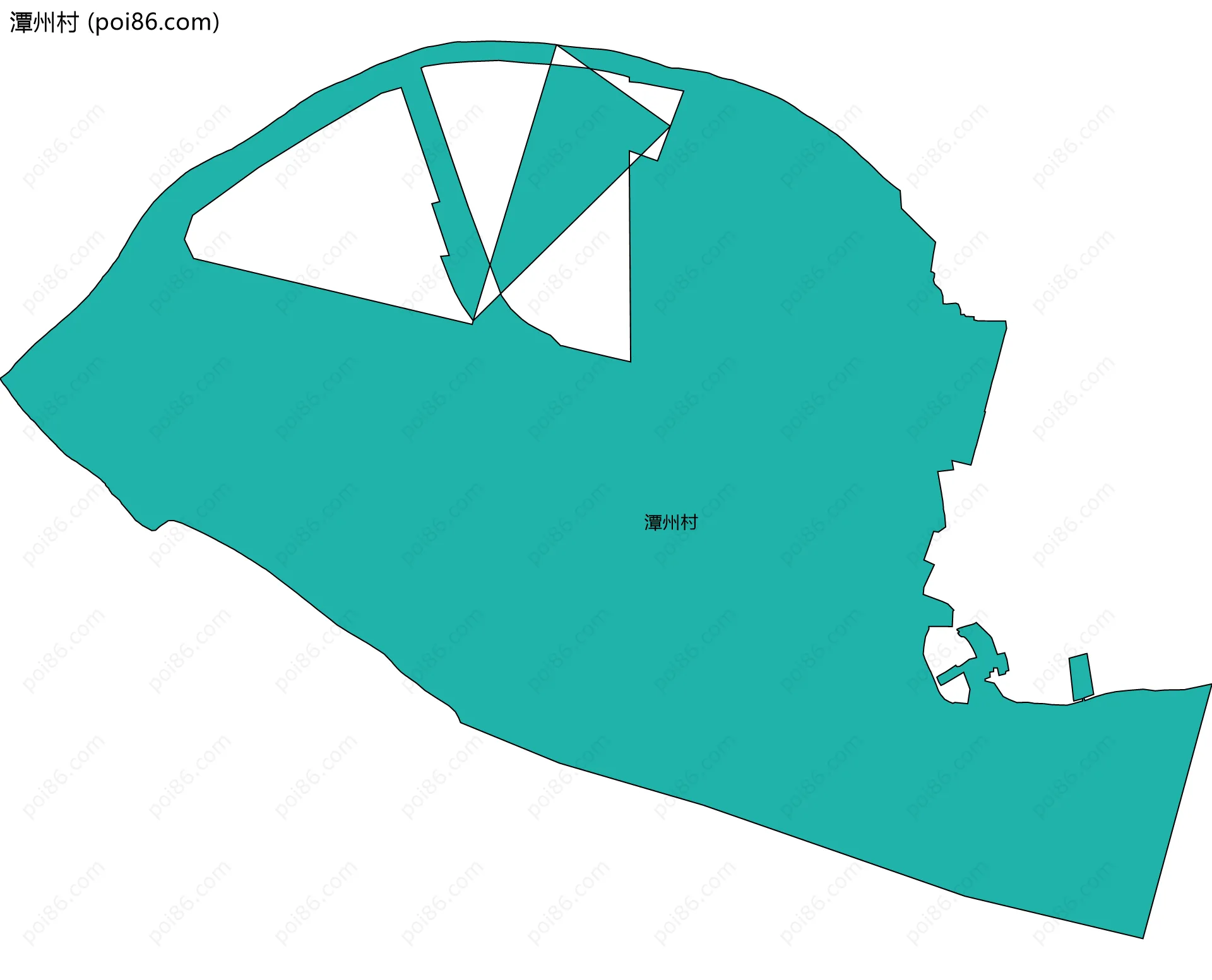 潭州村边界地图