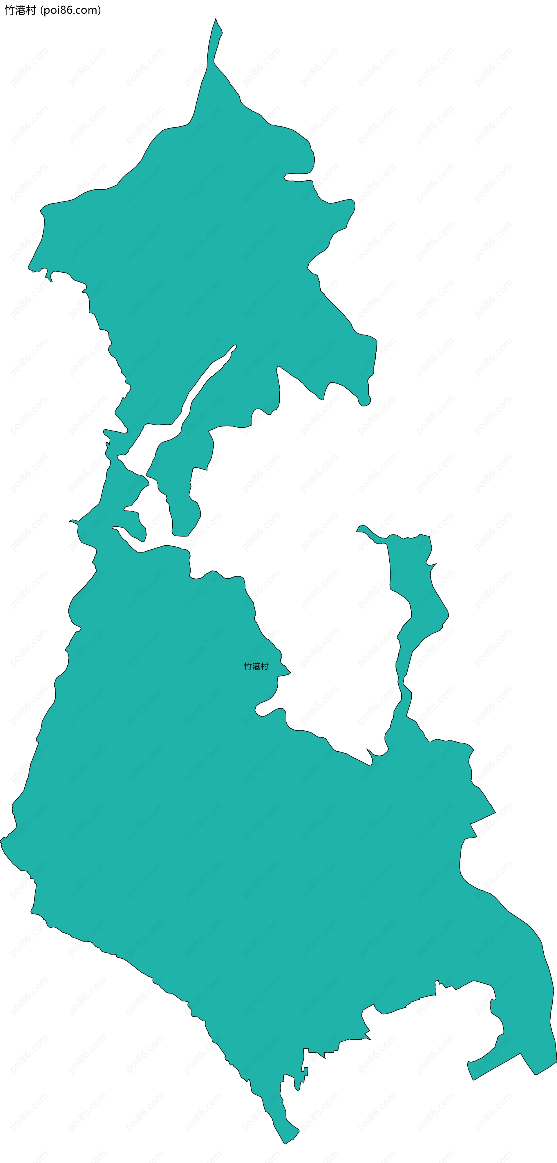 竹港村边界地图
