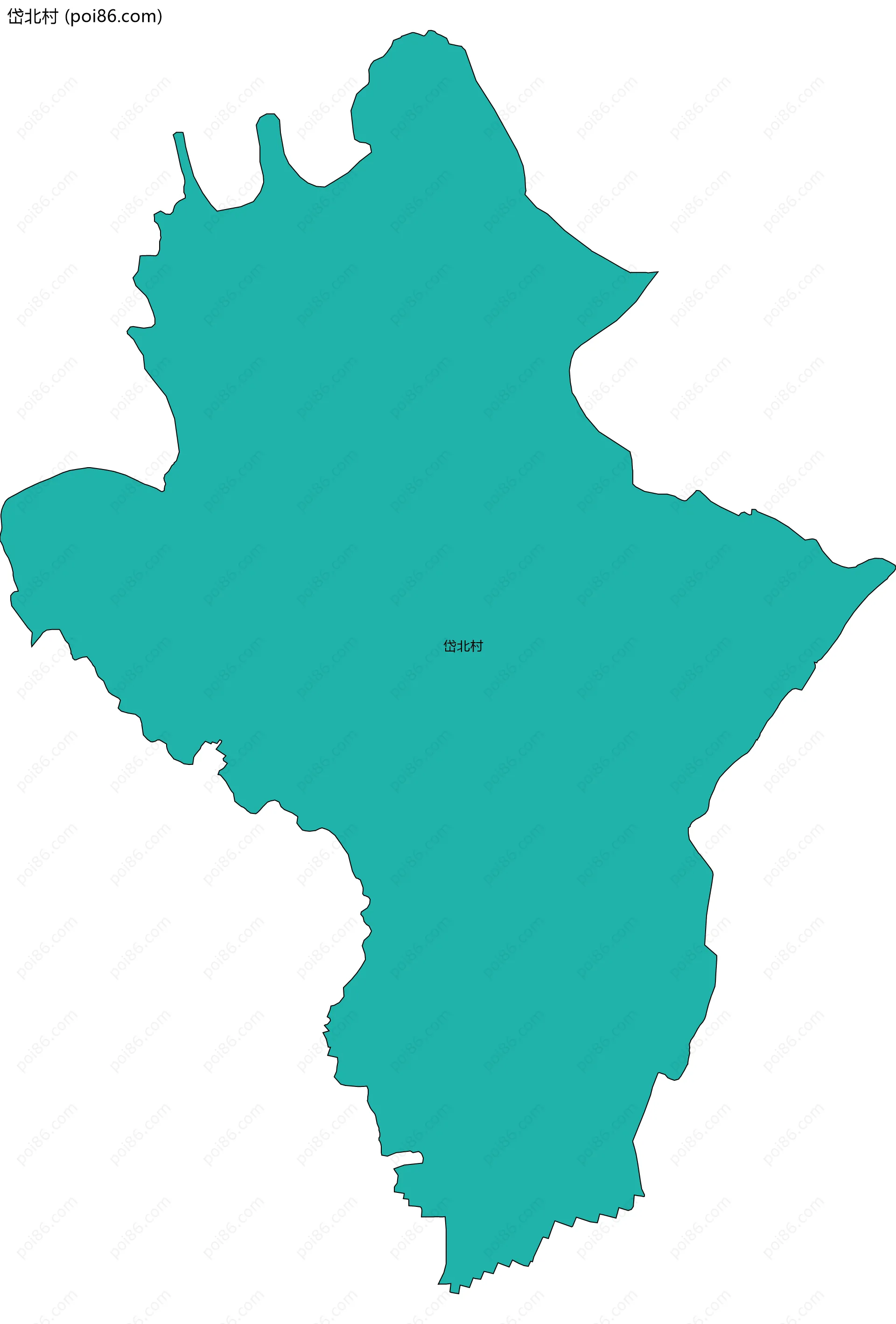 岱北村边界地图