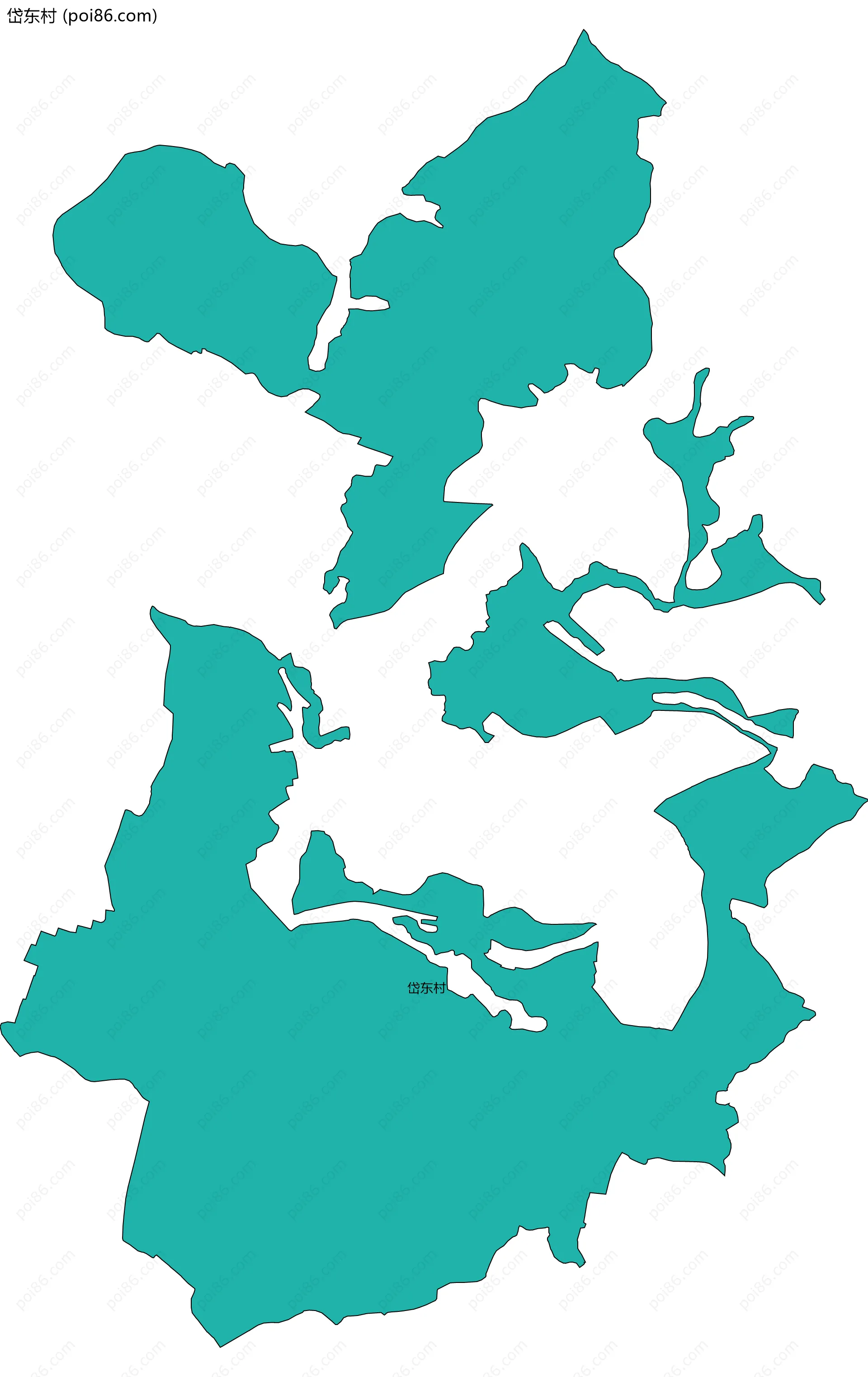 岱东村边界地图