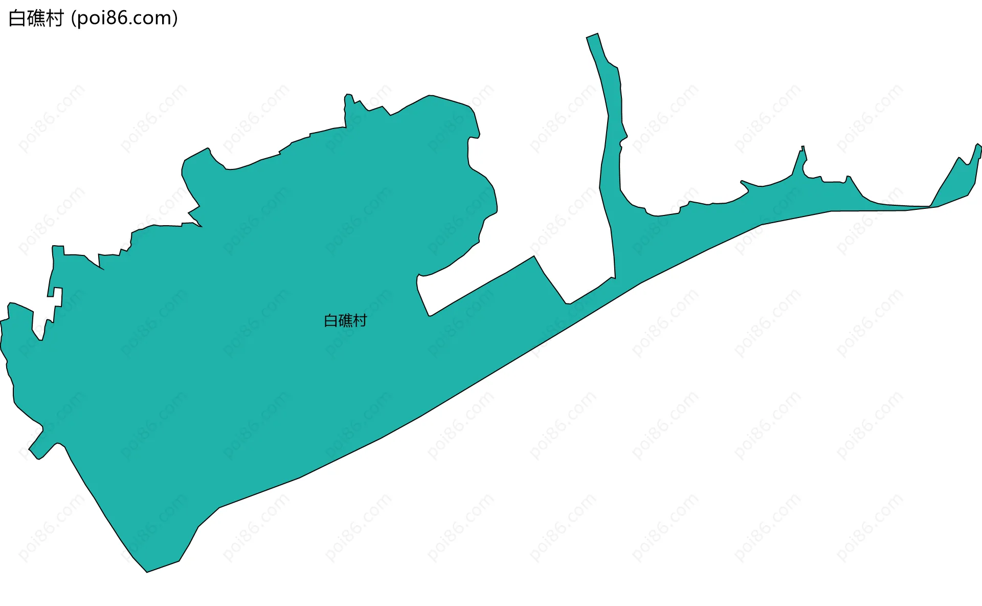 白礁村边界地图