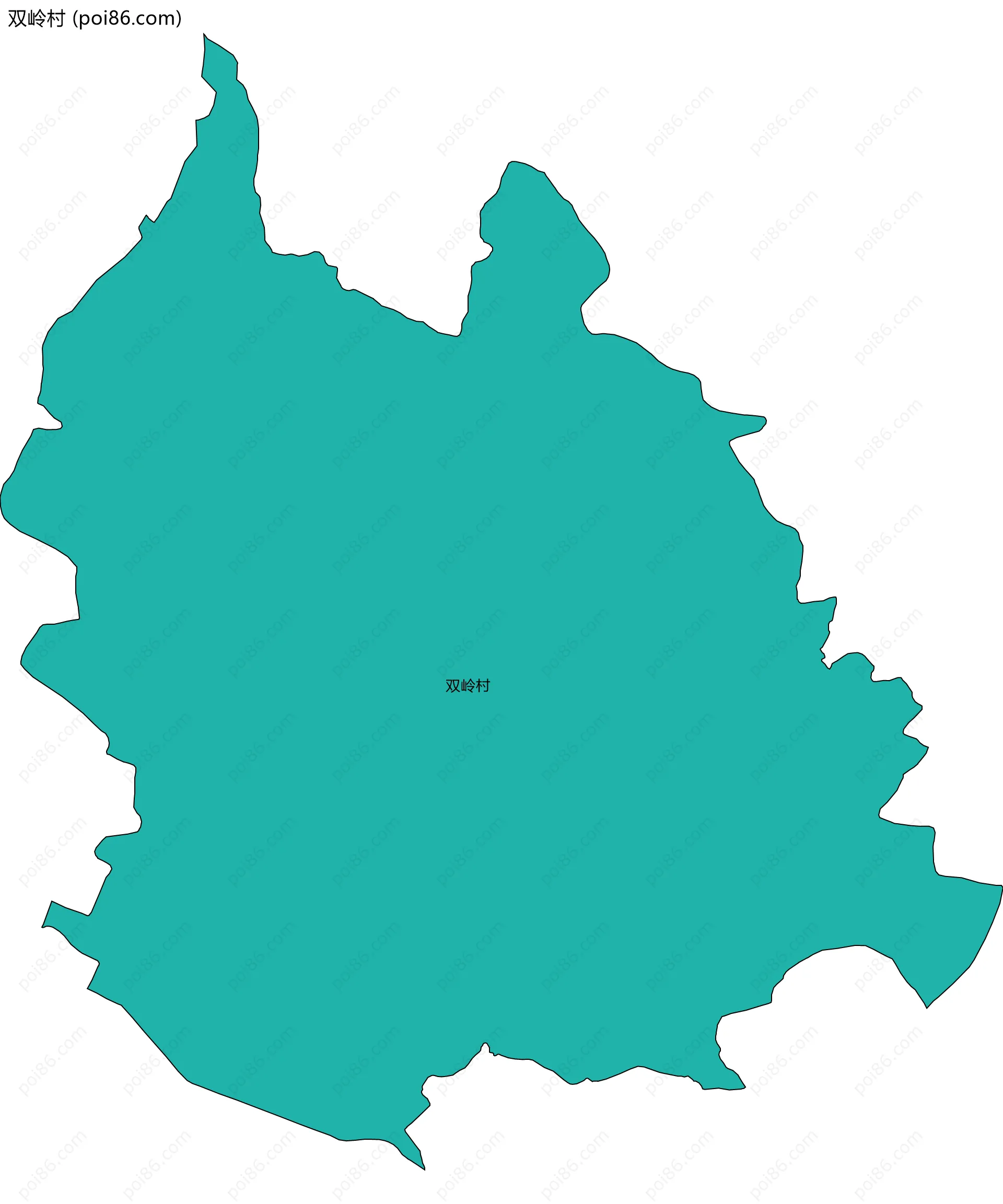 双岭村边界地图