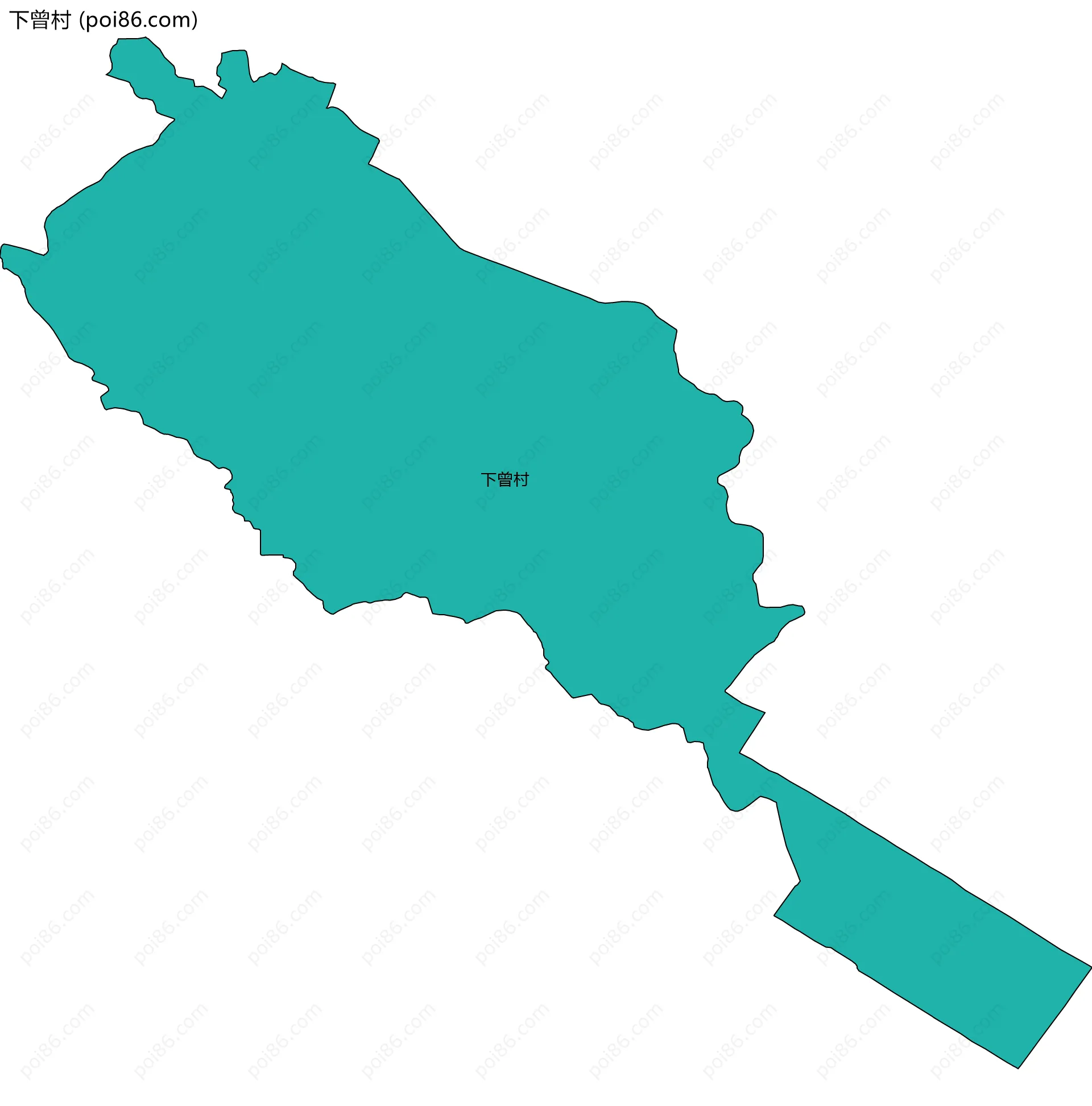 下曾村边界地图