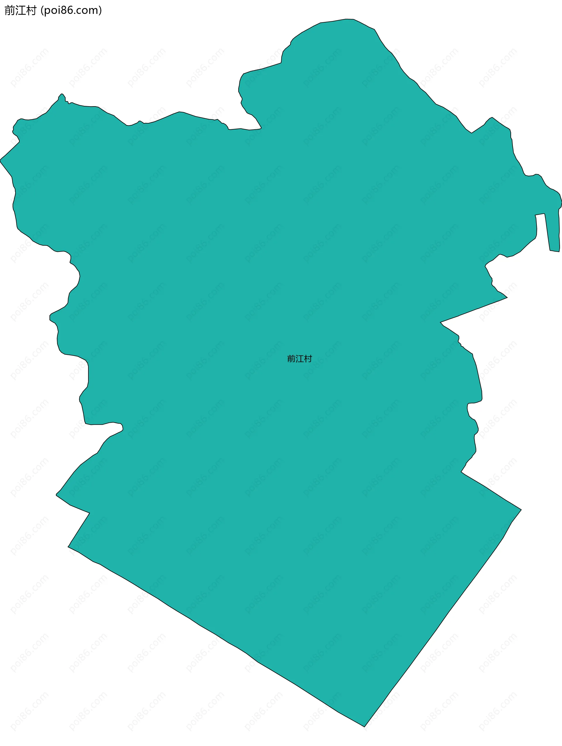 前江村边界地图