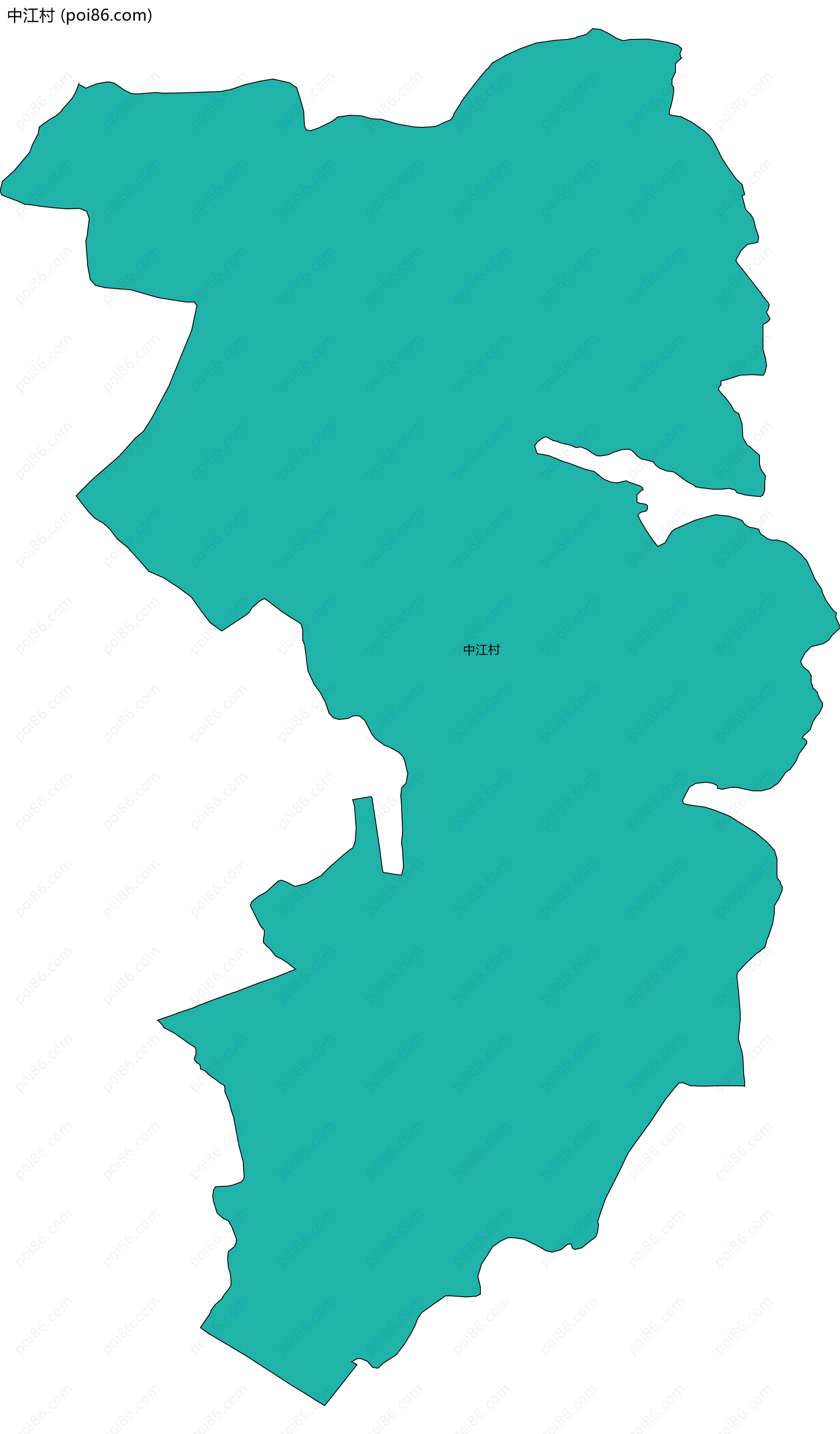 中江村边界地图