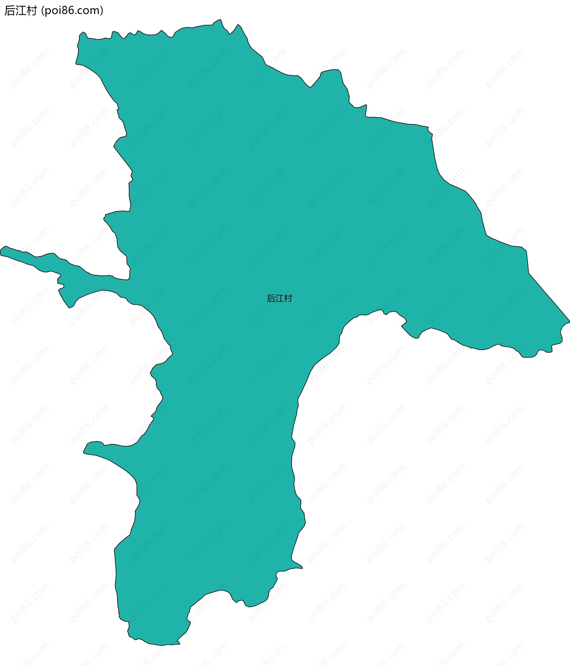 后江村边界地图