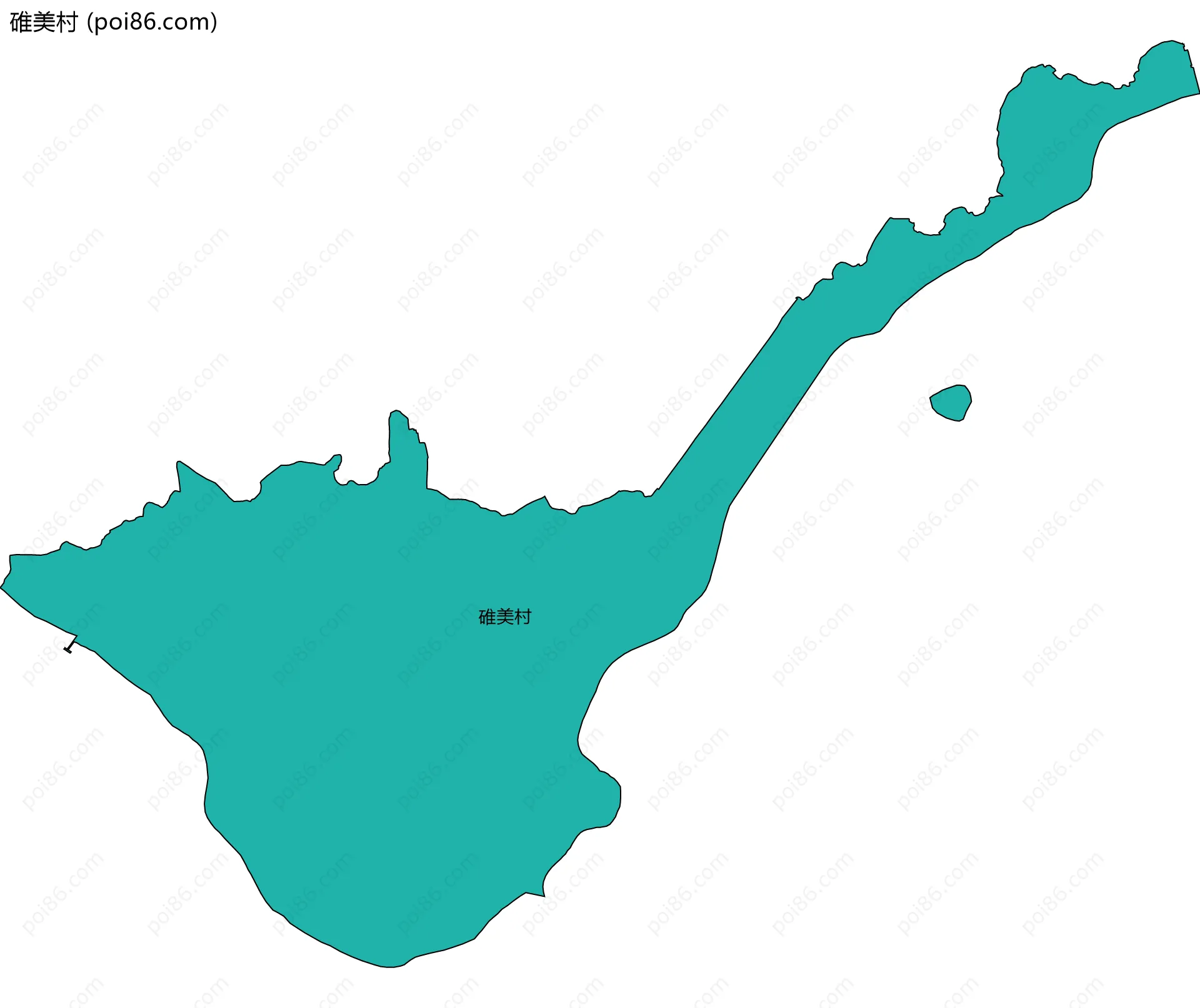 碓美村边界地图