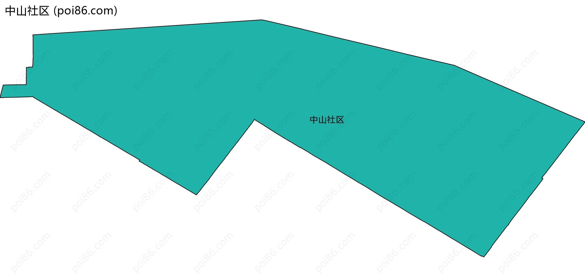 中山社区边界地图
