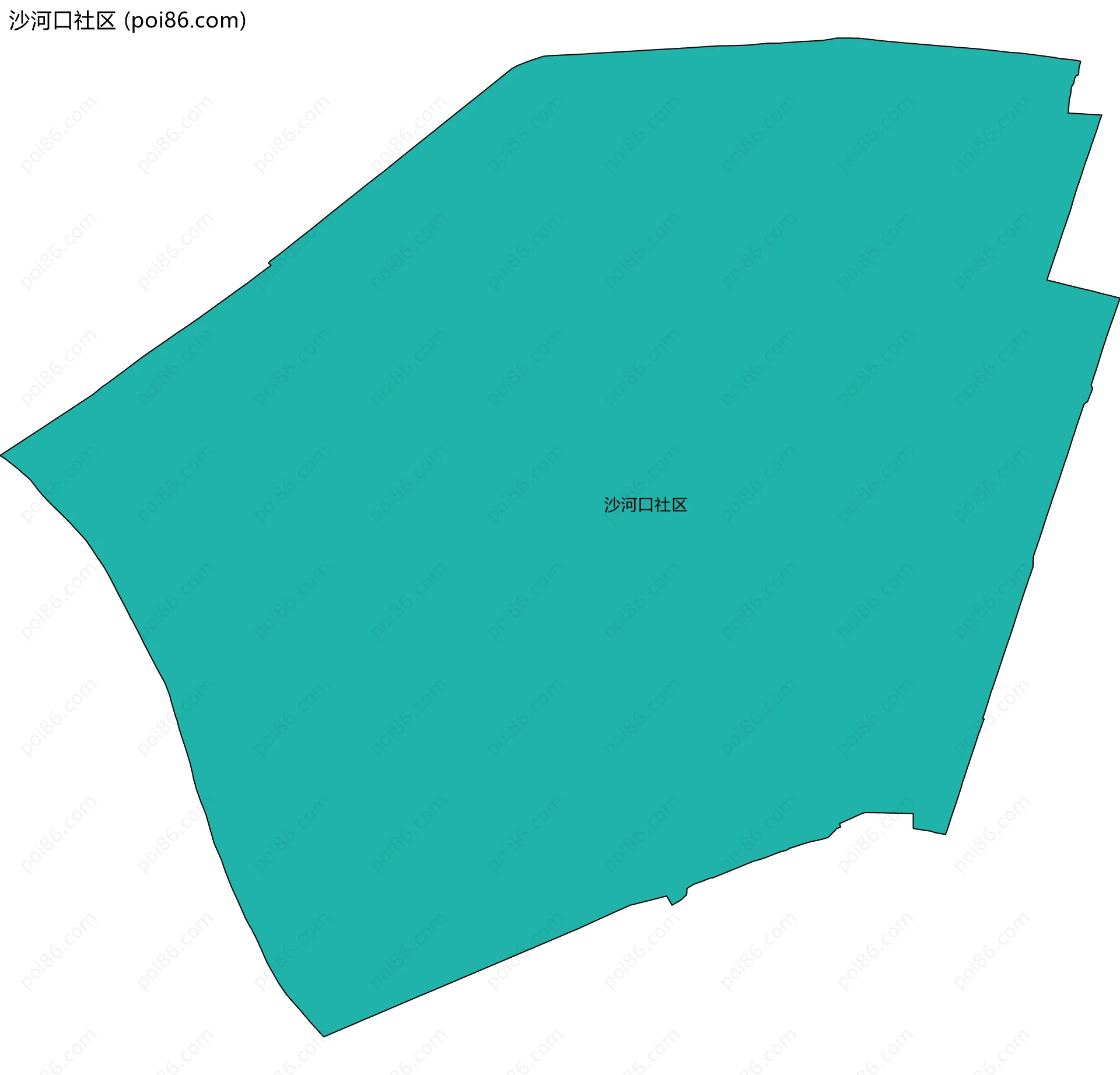 沙河口社区边界地图