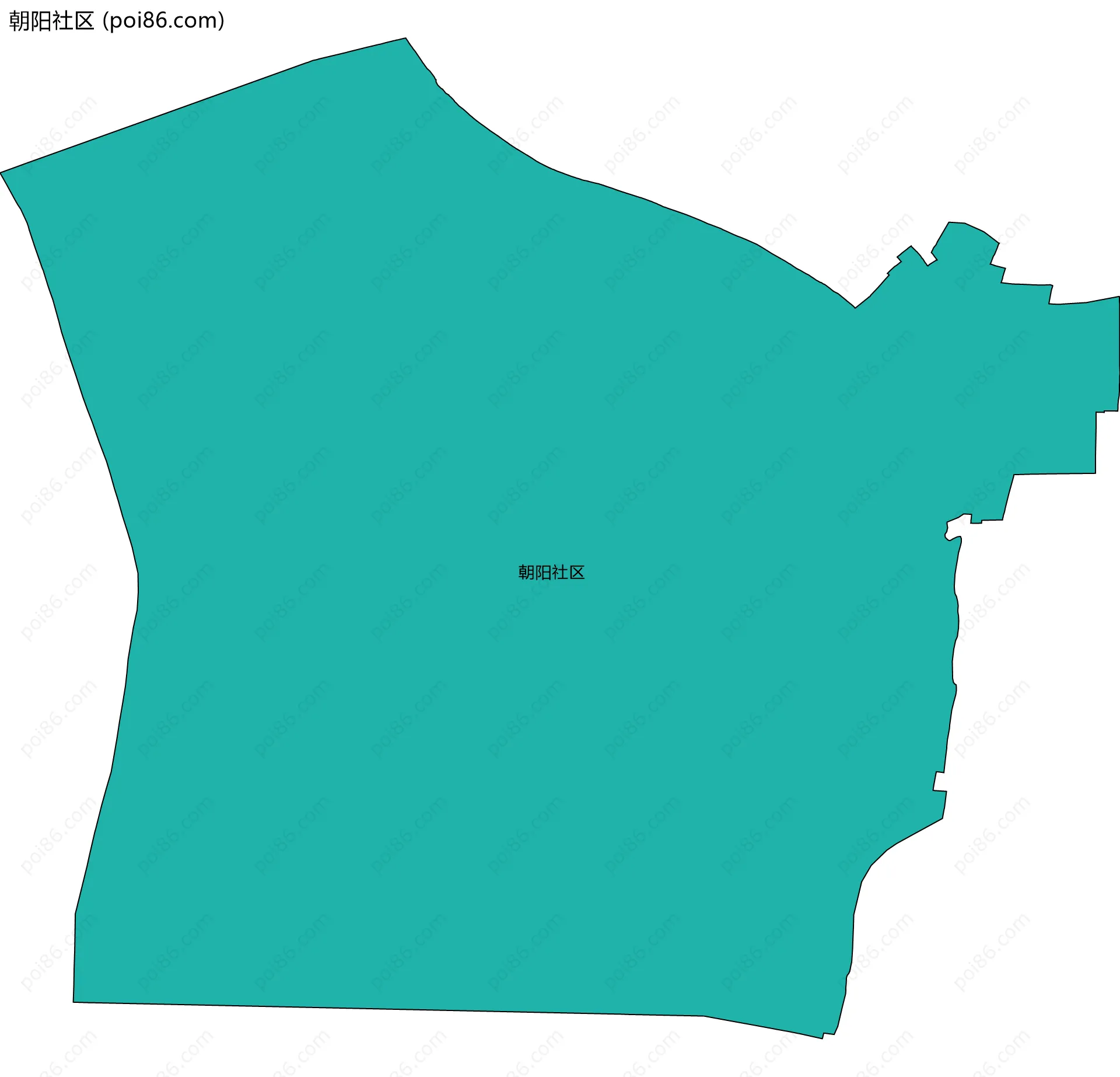朝阳社区边界地图