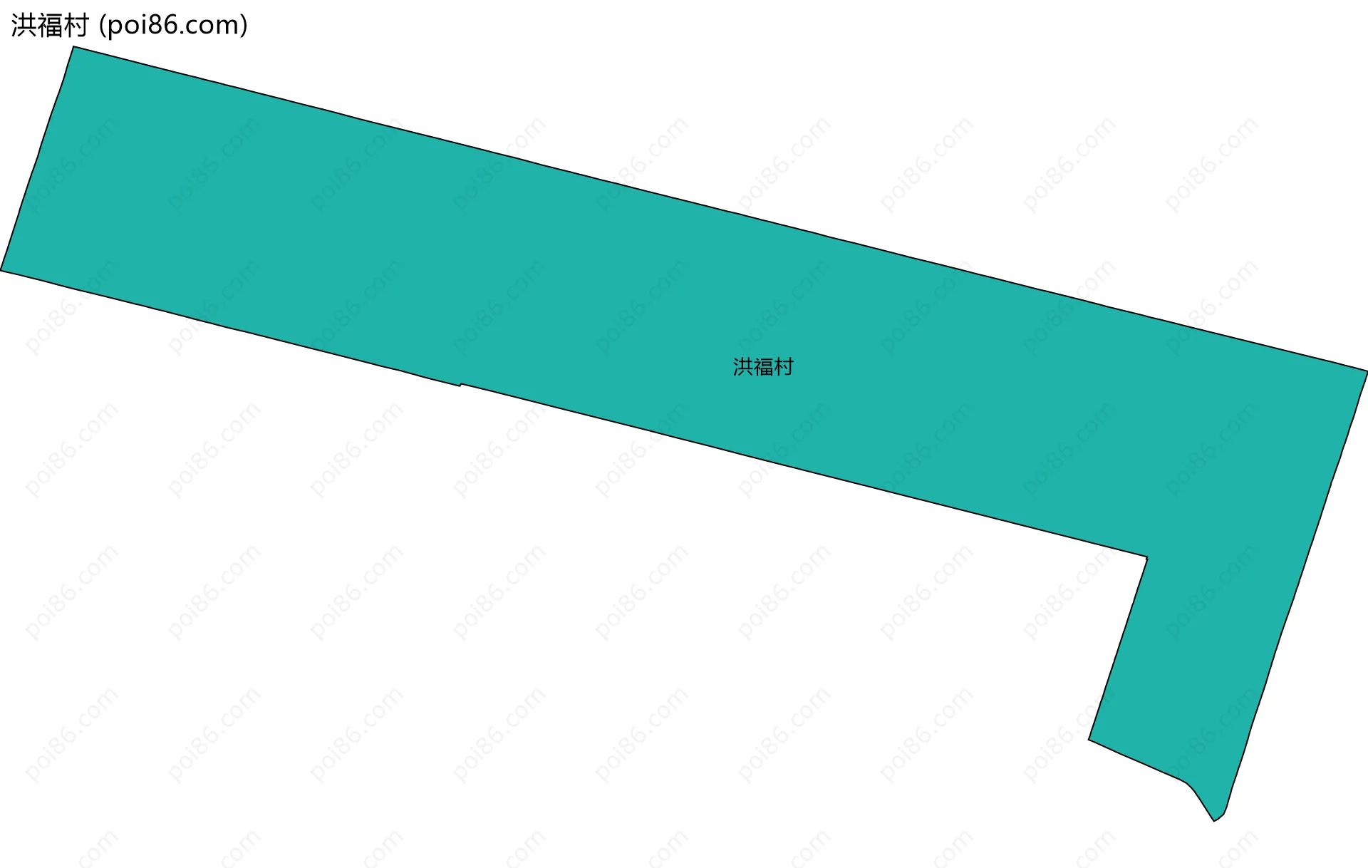 洪福村边界地图