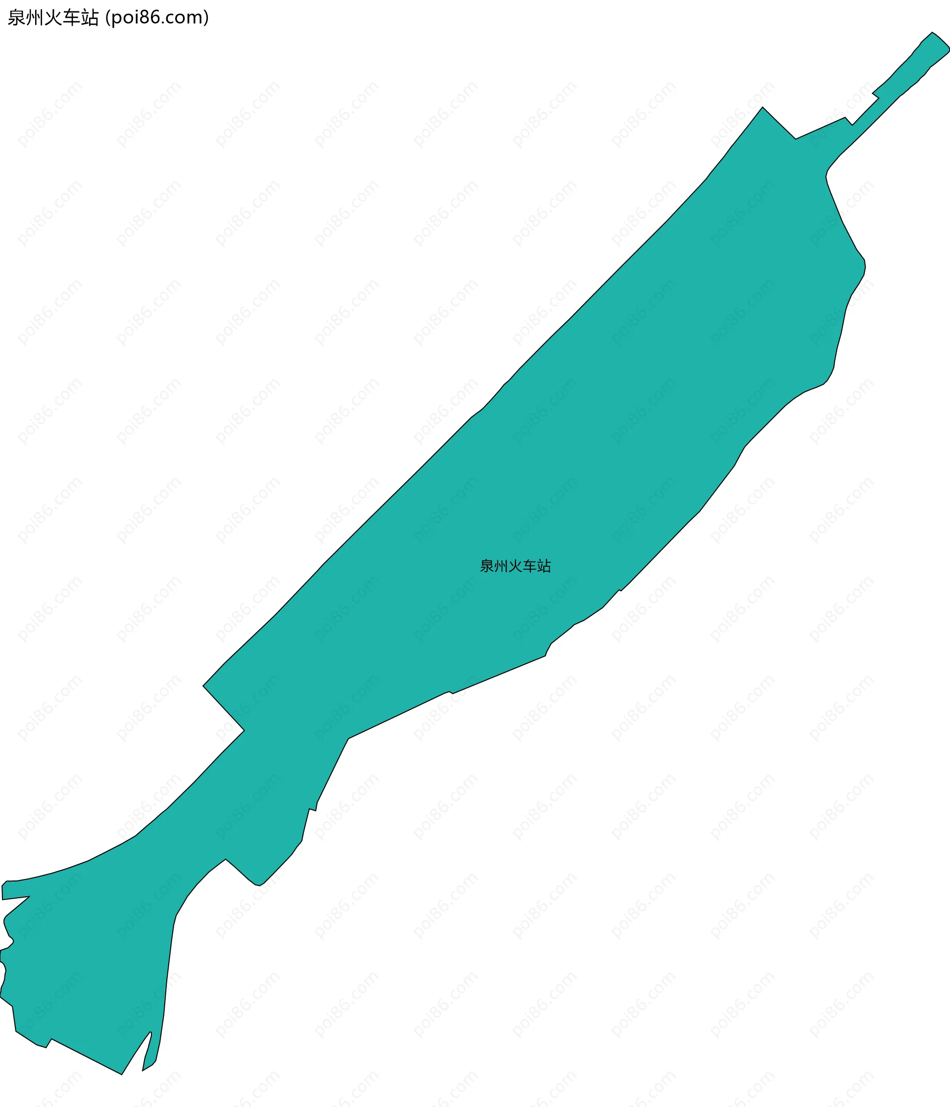 泉州火车站边界地图