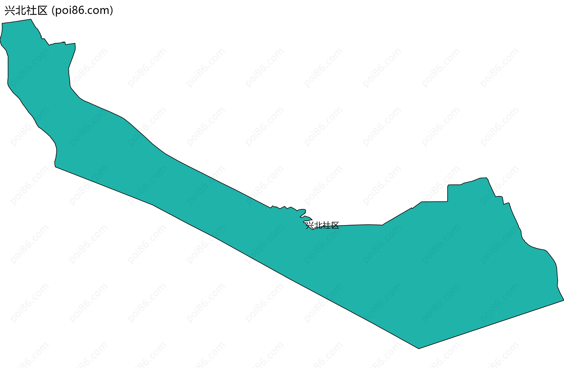 兴北社区边界地图
