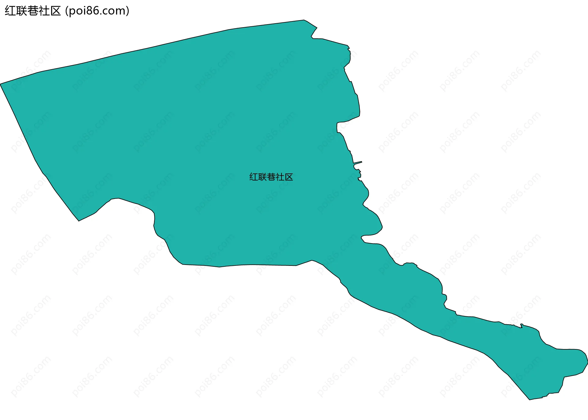 红联巷社区边界地图