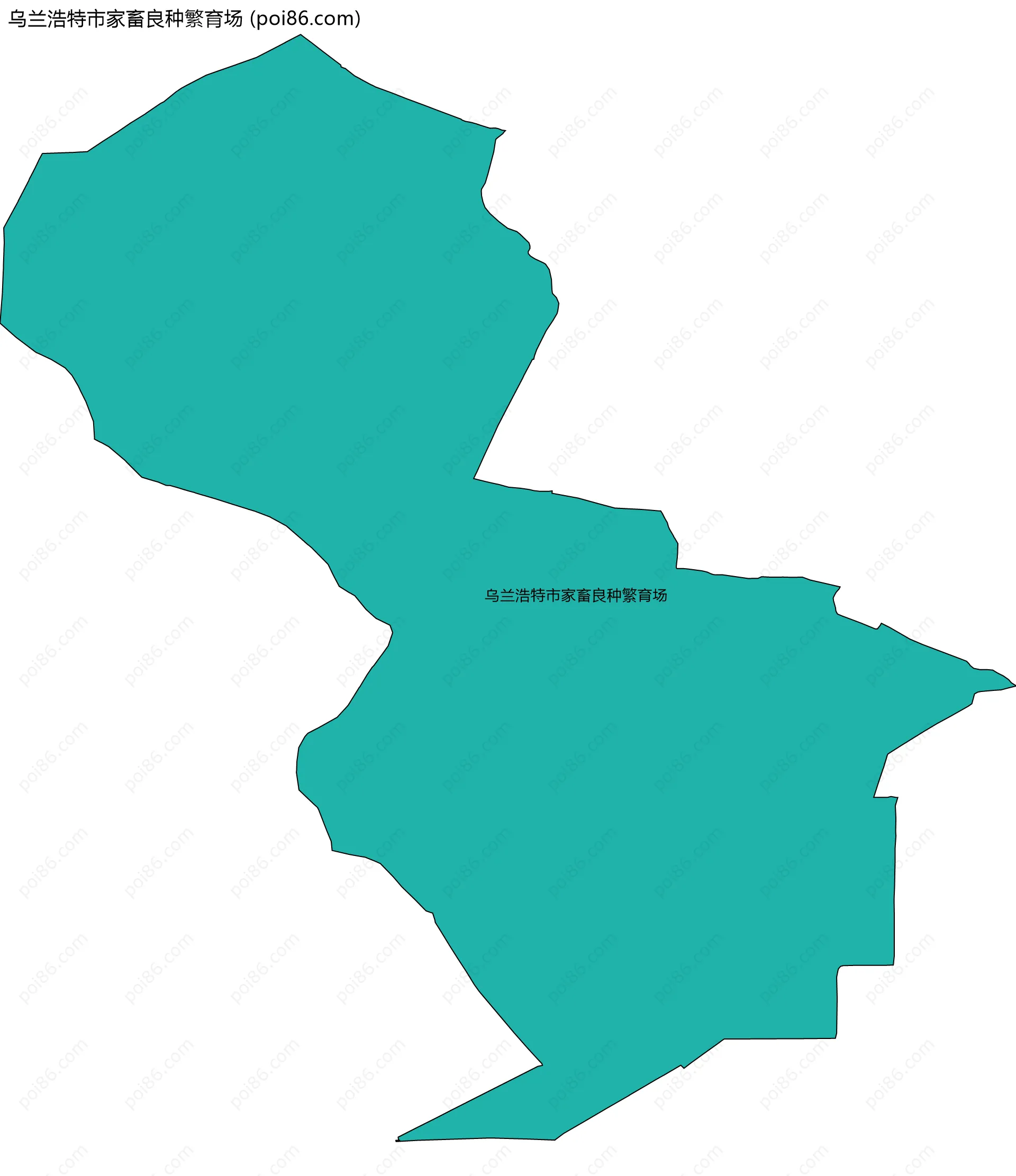 乌兰浩特市家畜良种繁育场边界地图