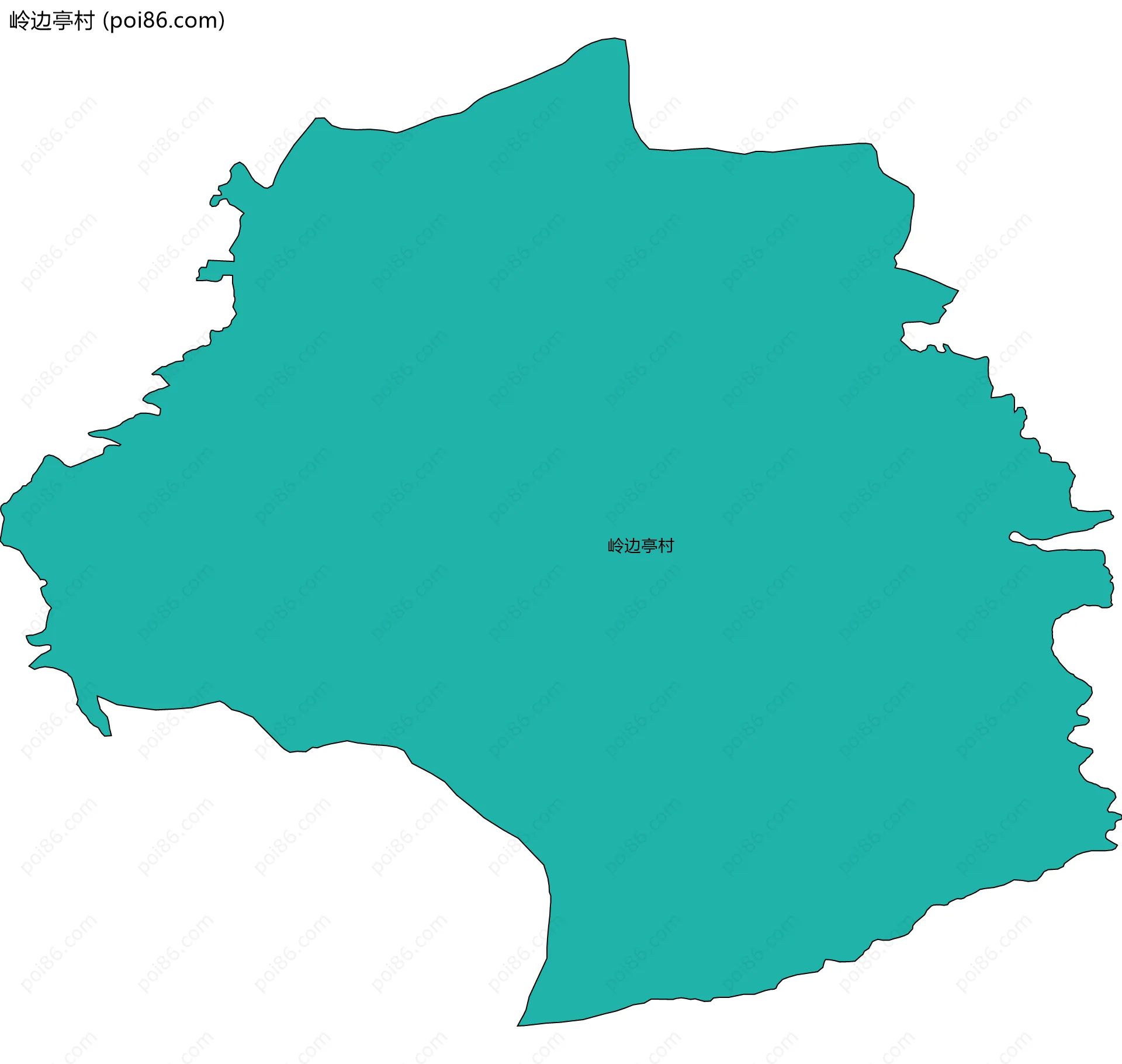 岭边亭村边界地图