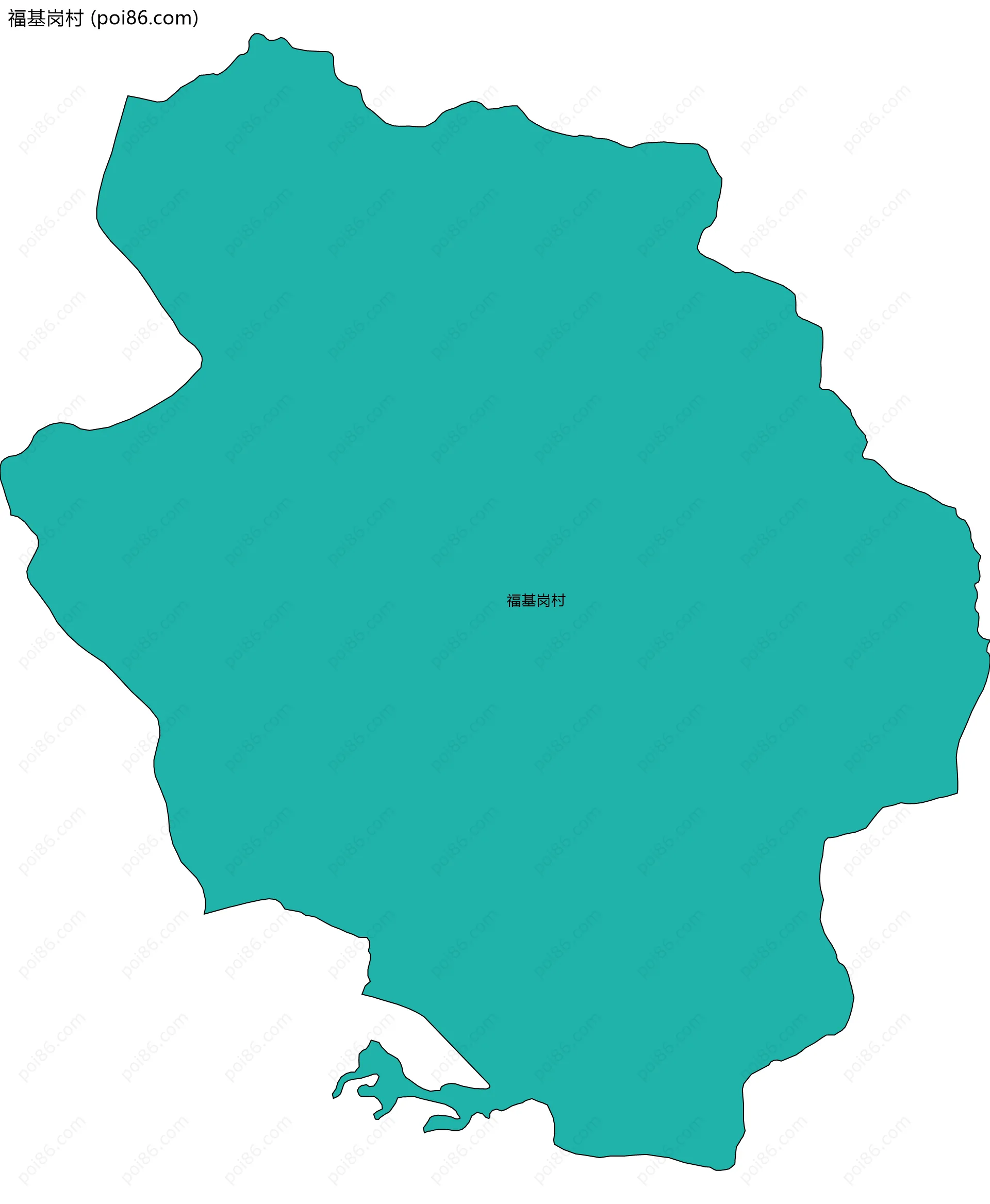福基岗村边界地图