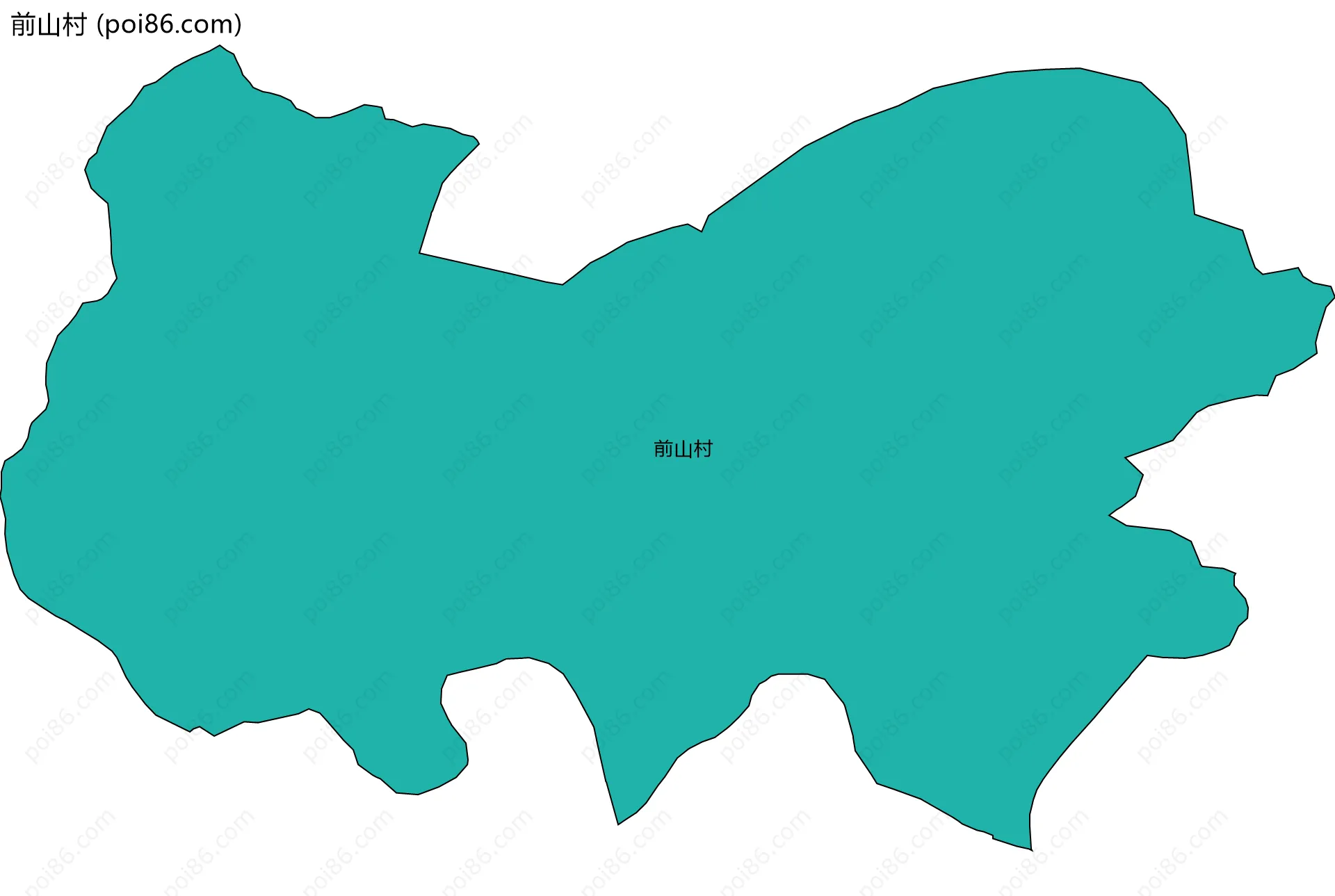 前山村边界地图
