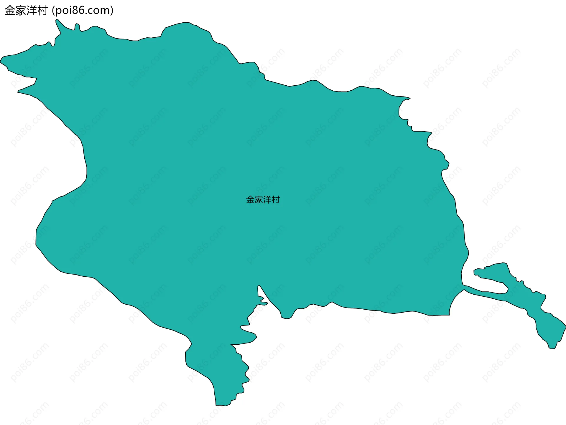 金家洋村边界地图