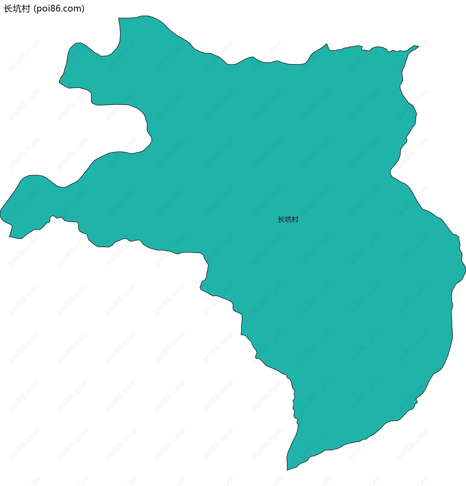 长坑村边界地图