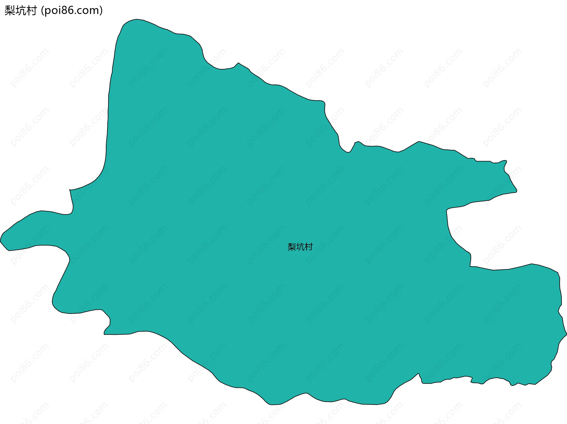 梨坑村边界地图