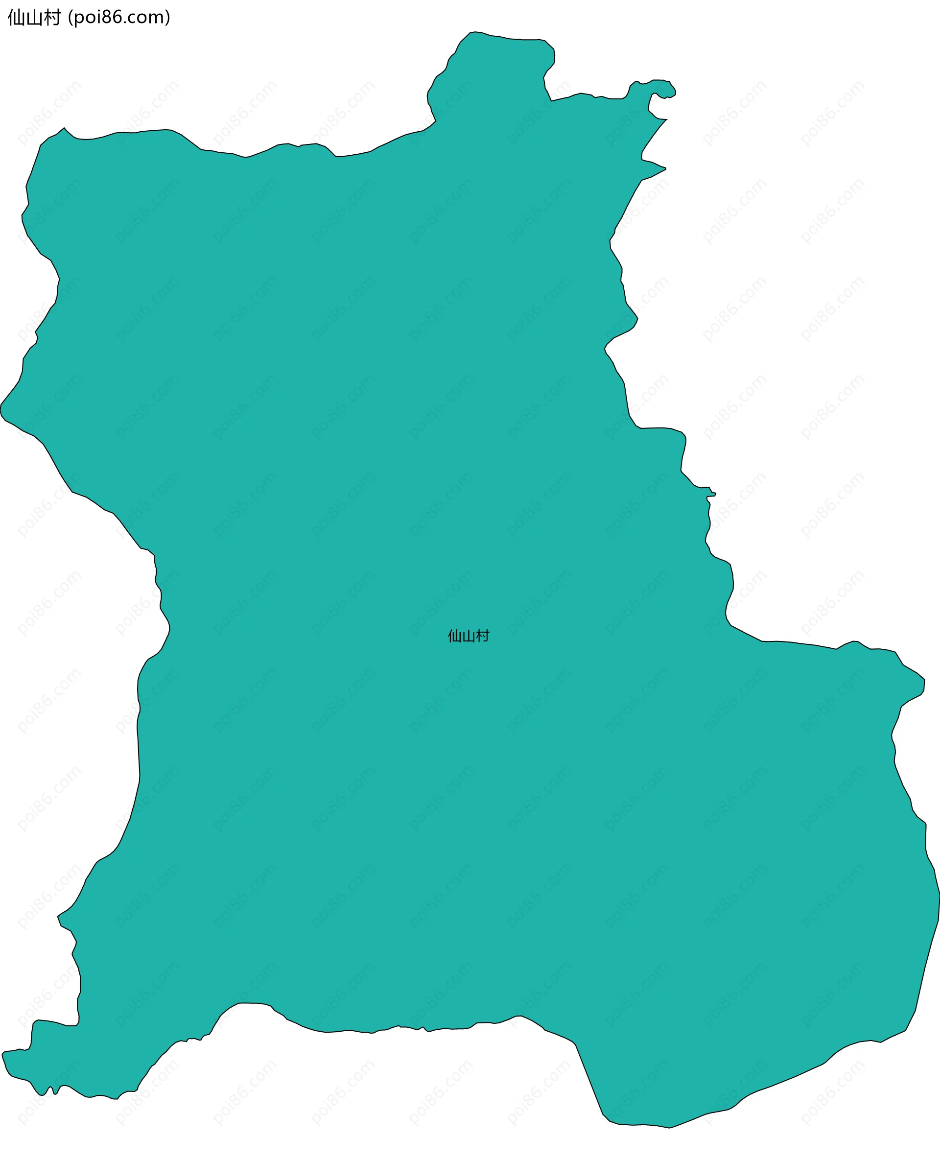 仙山村边界地图