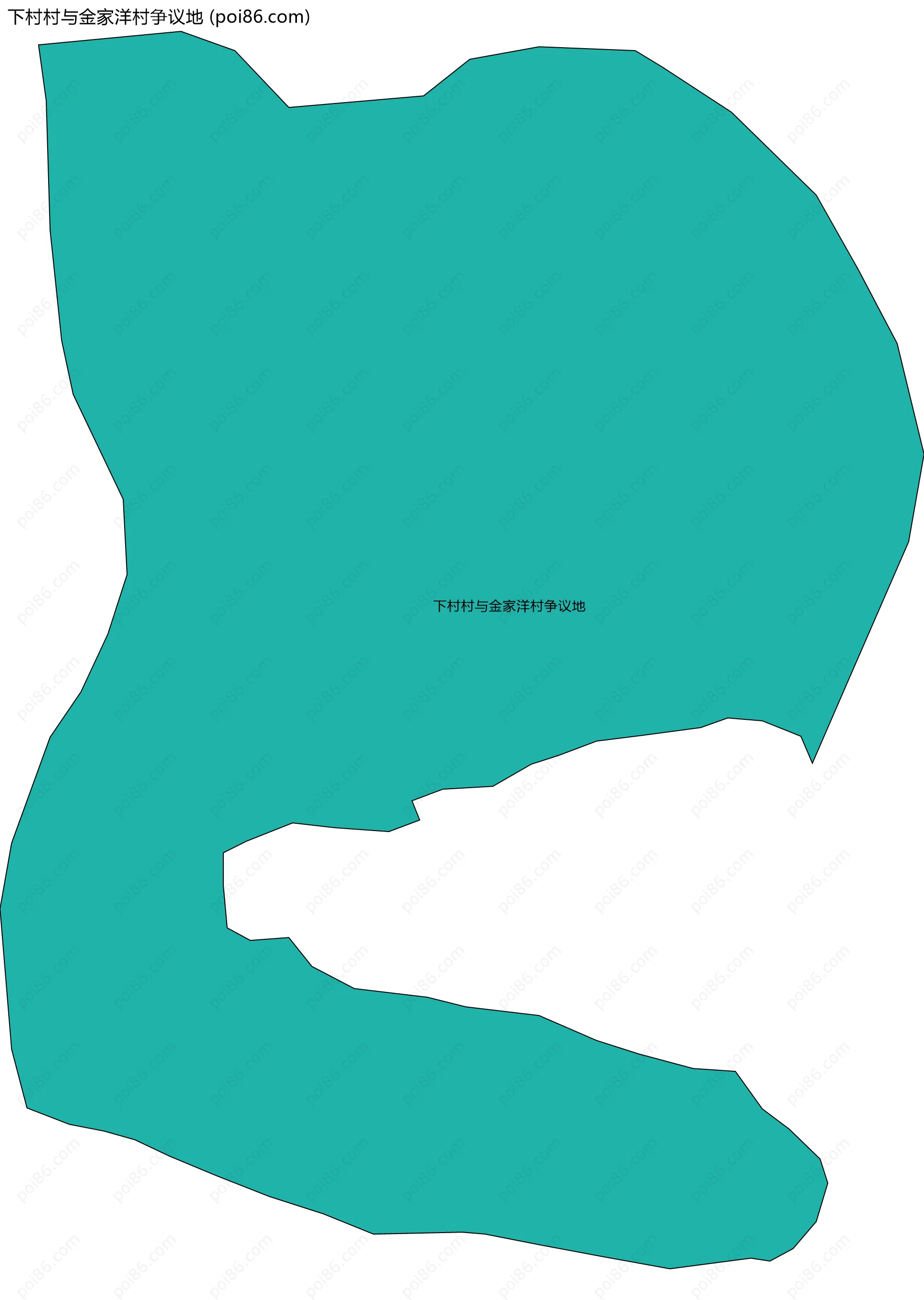 下村村与金家洋村争议地边界地图